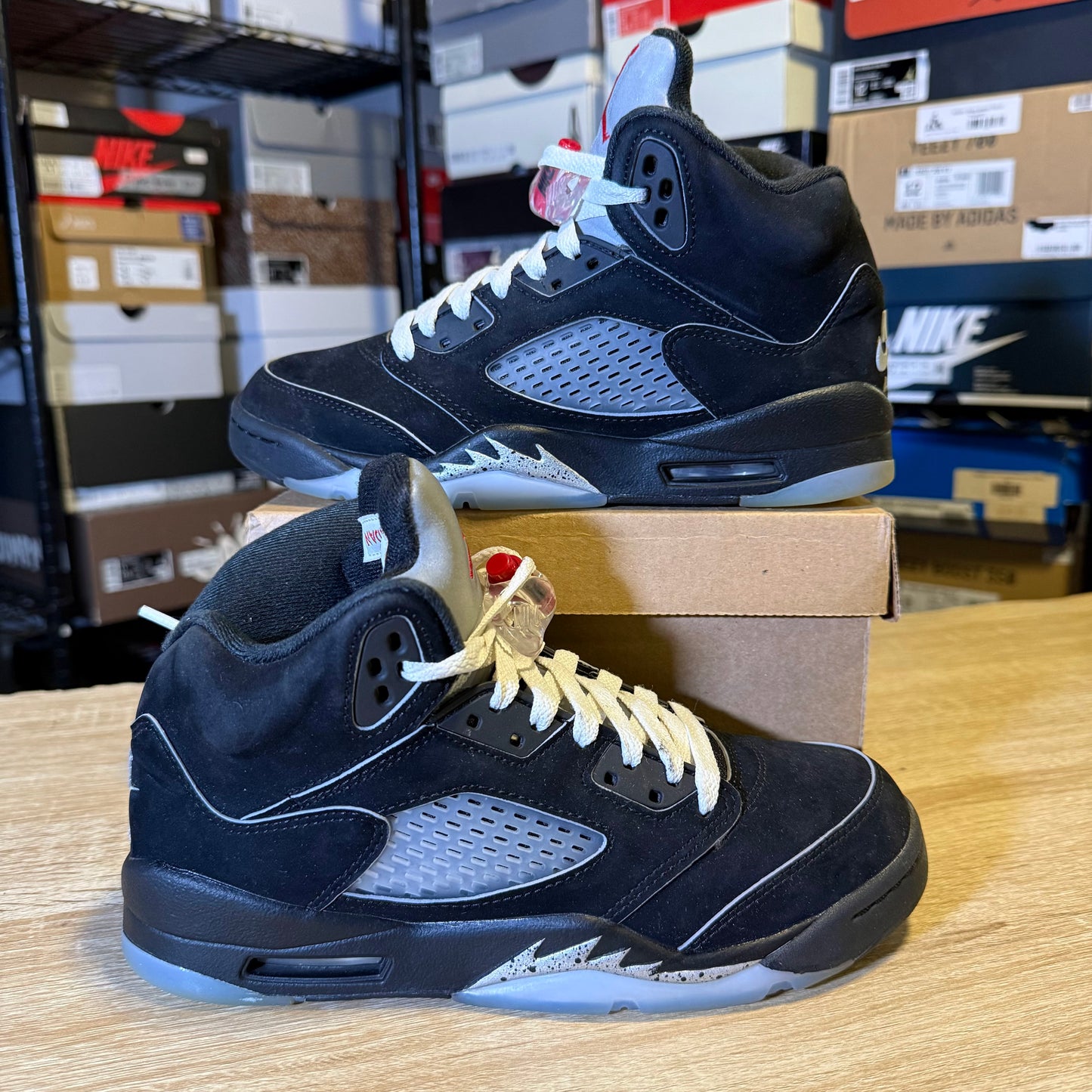 Size 5Y - AJ 5 Reimagined Black Metallic