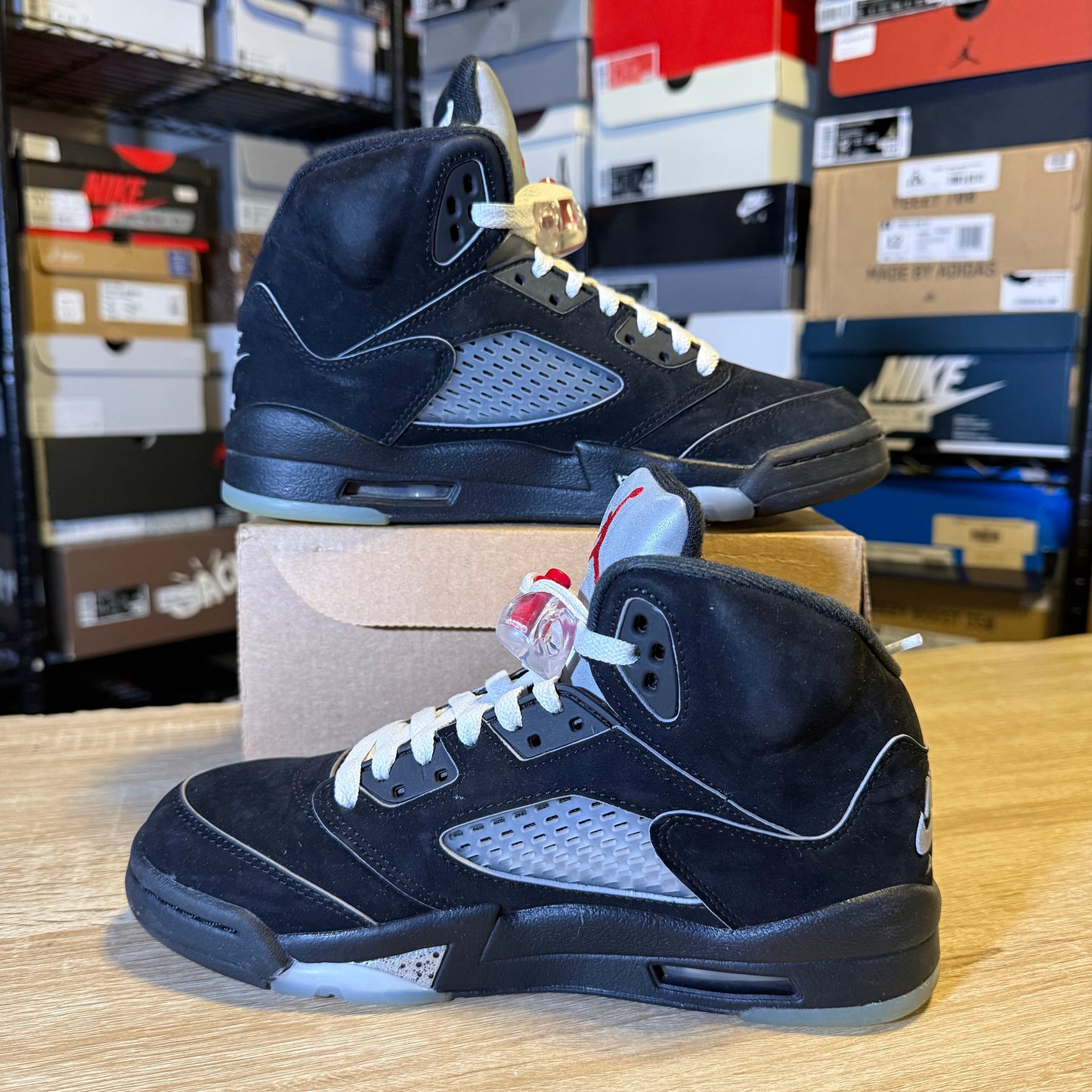 Size 5Y - AJ 5 Reimagined Black Metallic