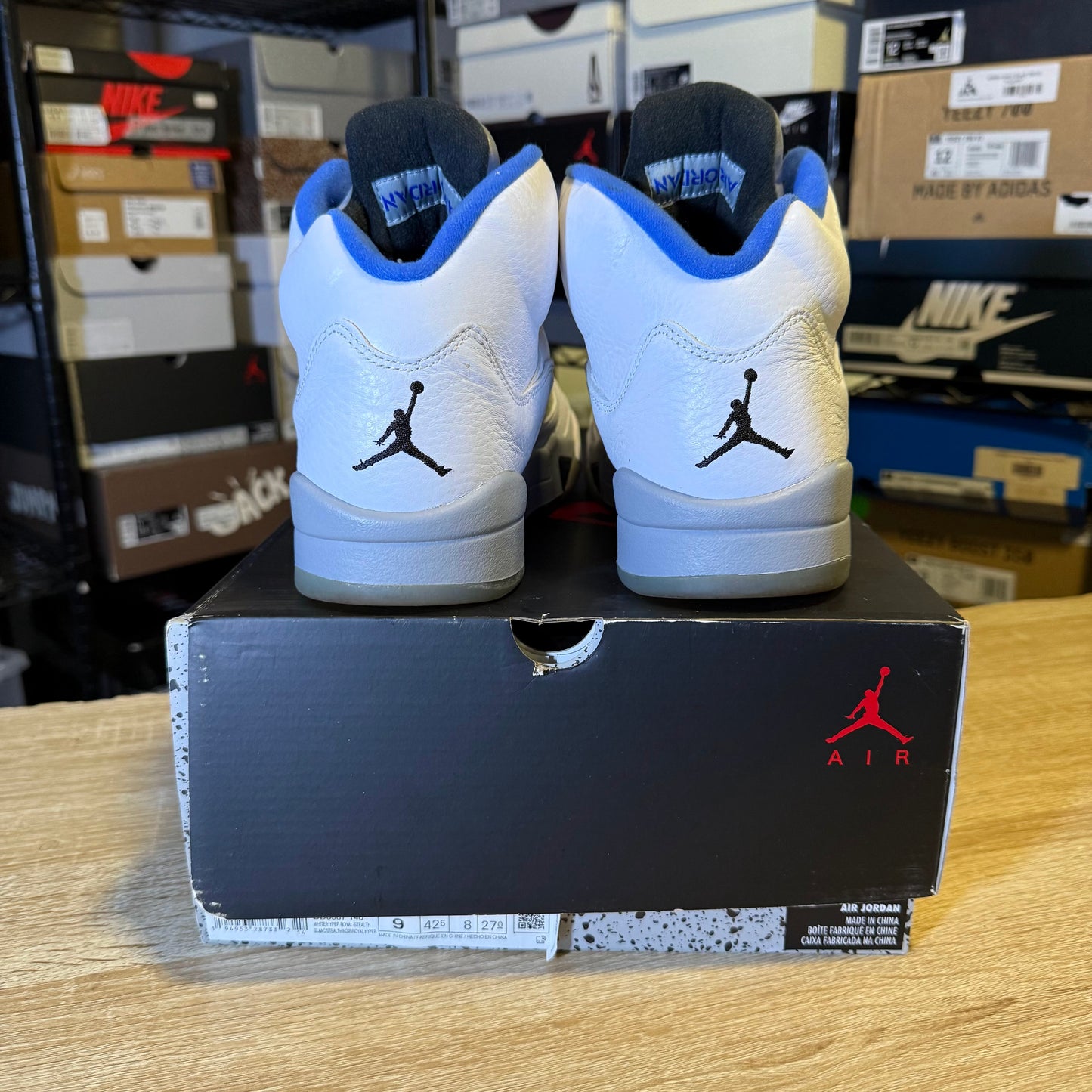 Size 9 - AJ 5 Retro Stealth