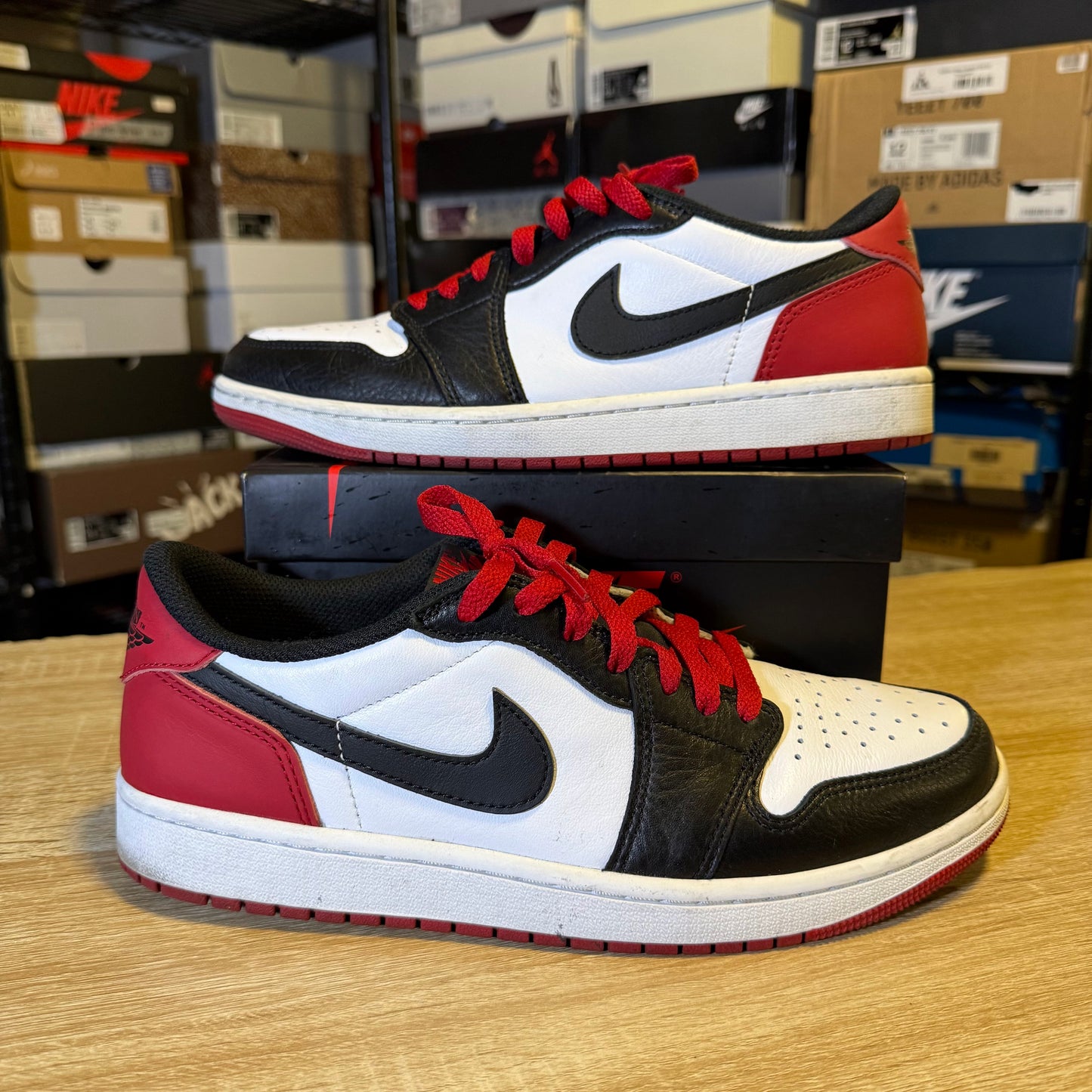 Size 9.5 - AJ 1 Low Black Toe
