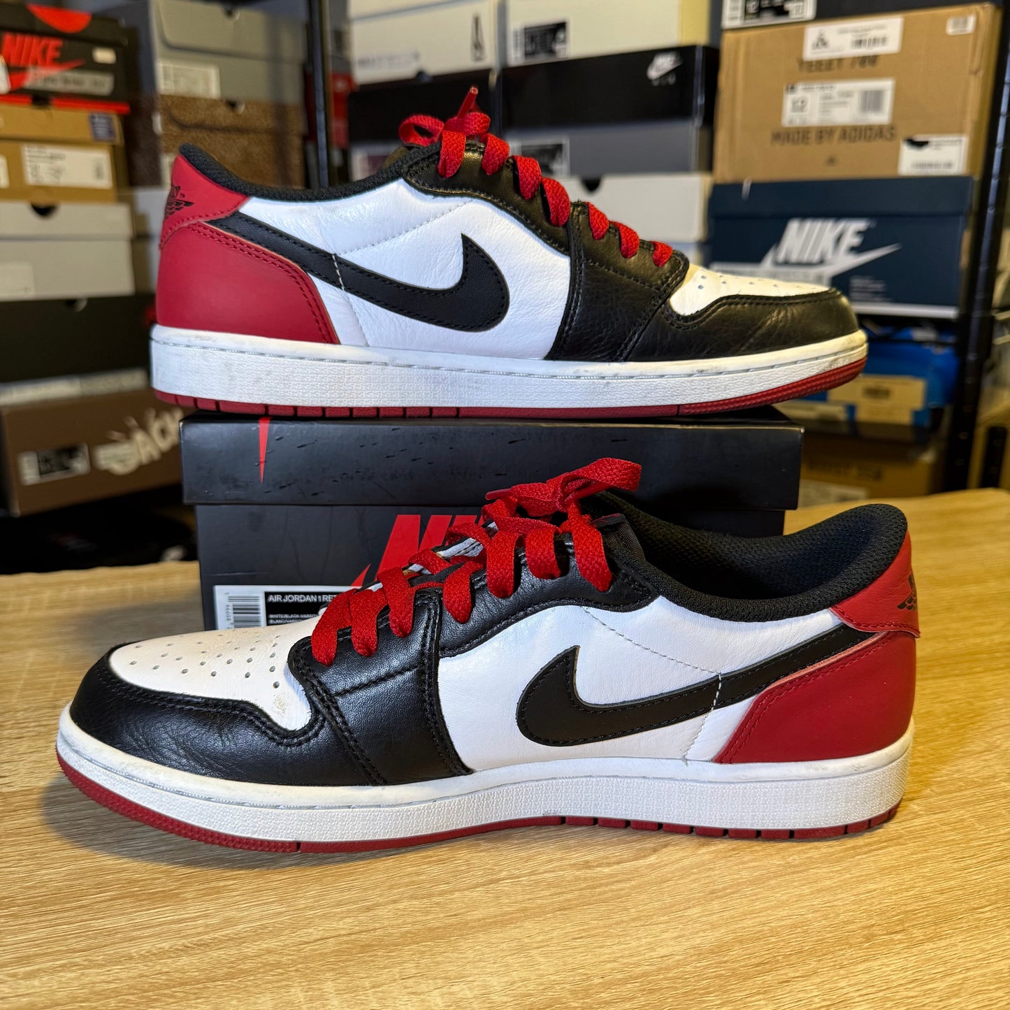Size 9.5 - AJ 1 Low Black Toe