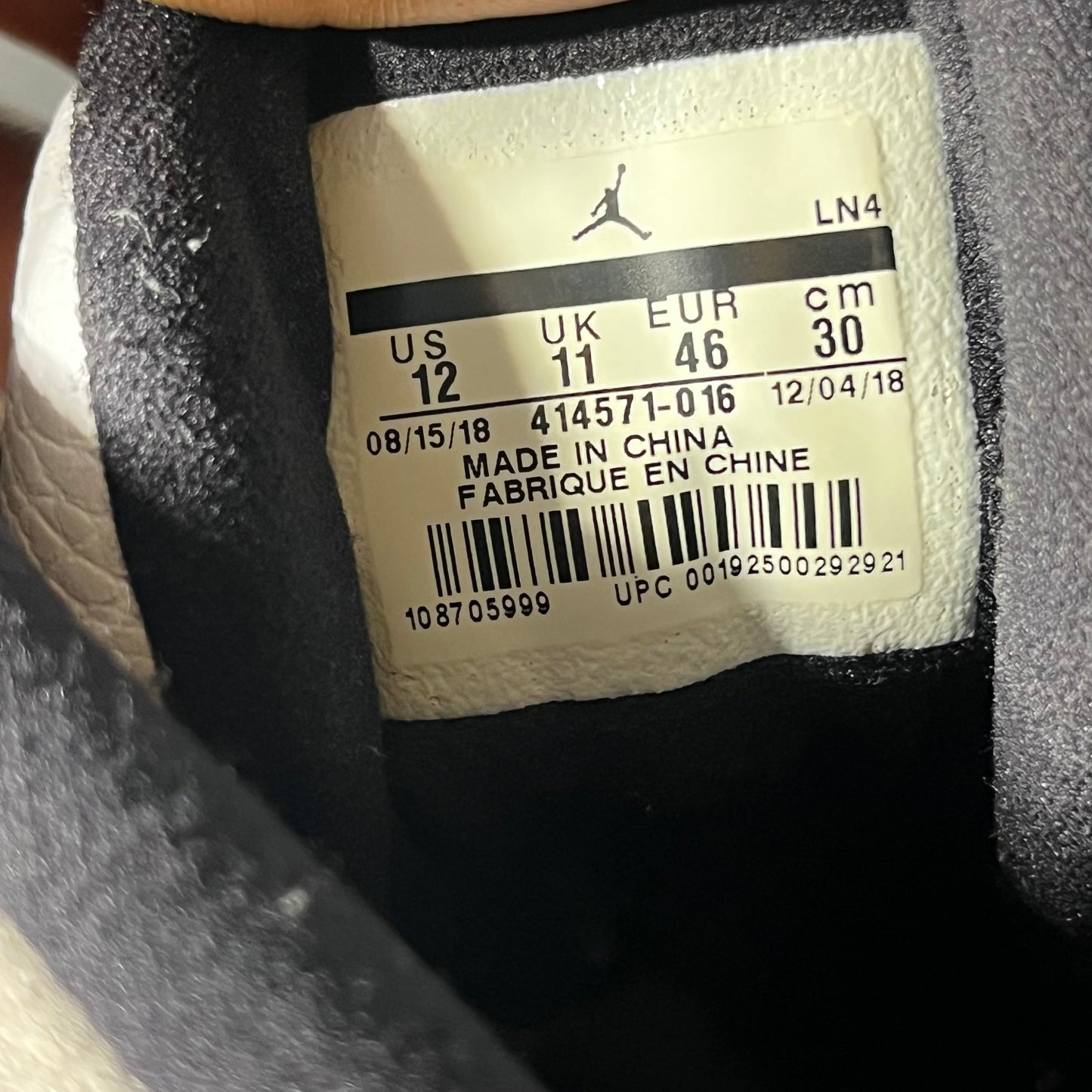 Size 12 - AJ 13 Grey/Black