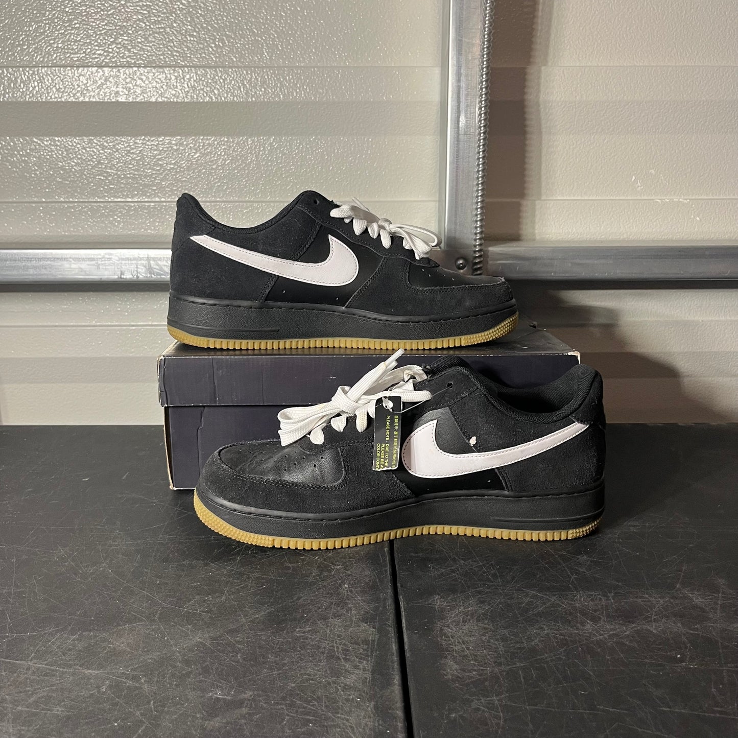 Size 11 - AF 1 Black Gum Bottom