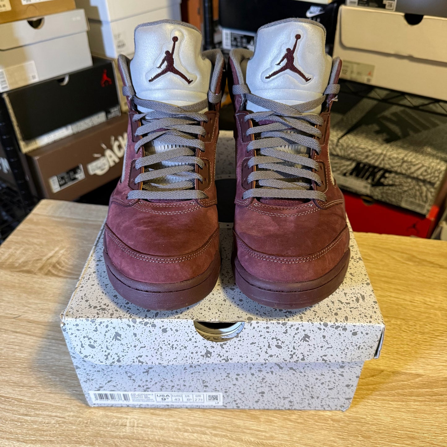 Size 9.5 - AJ 5 Burgandy