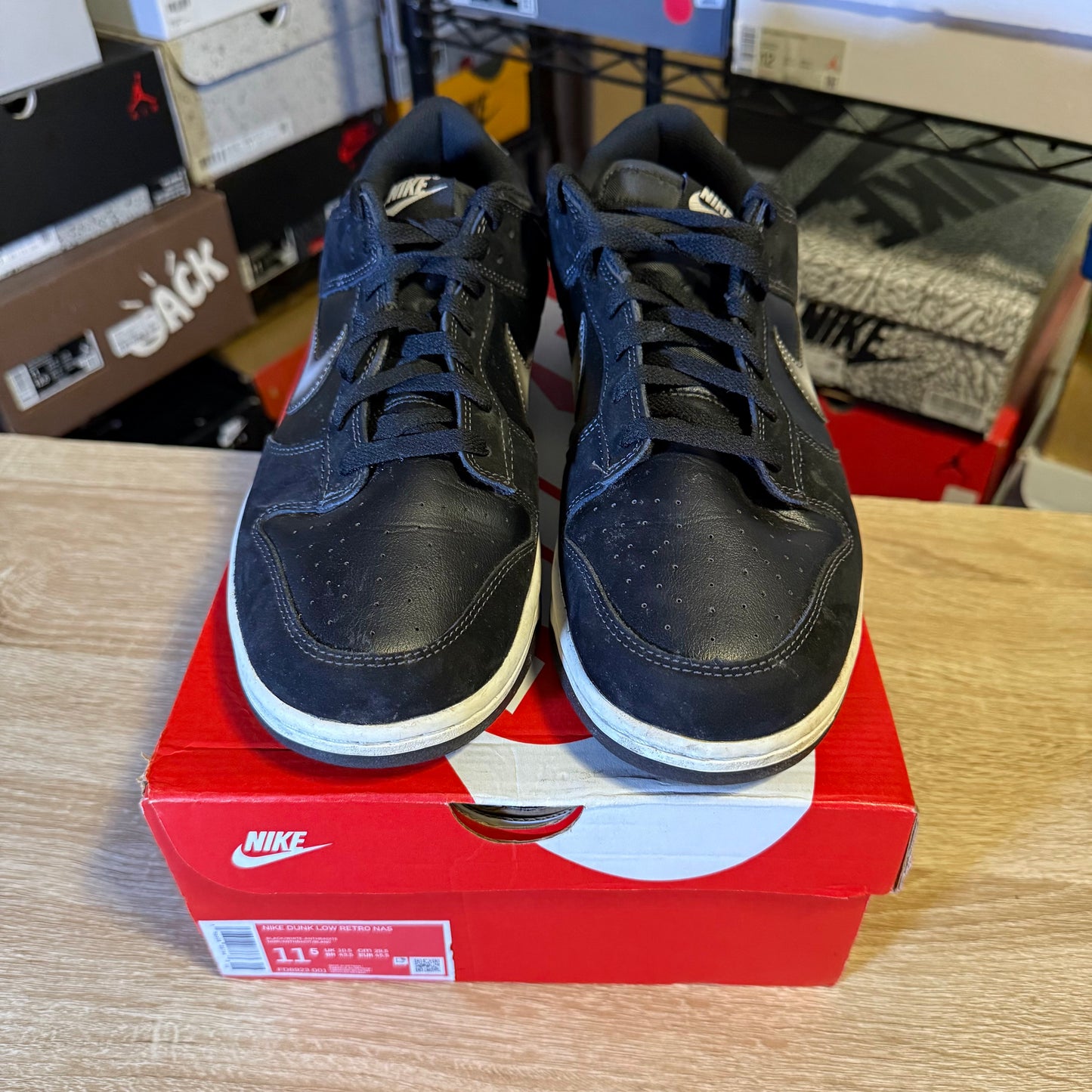 Size 11.5 - Nike Dunk Low Airbrush - Black