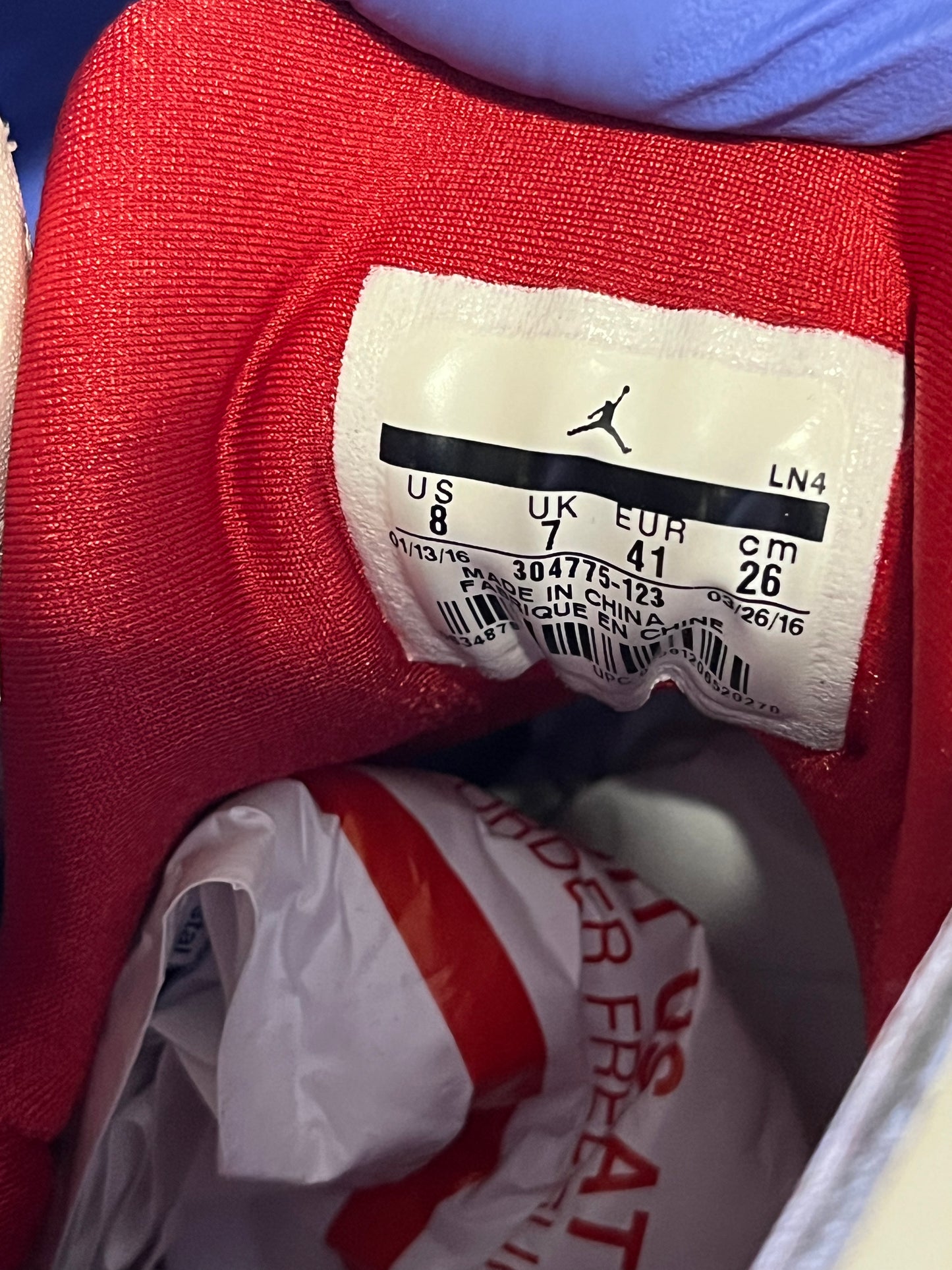 Size 8 - AJ 7 Retro Tinker Alternate