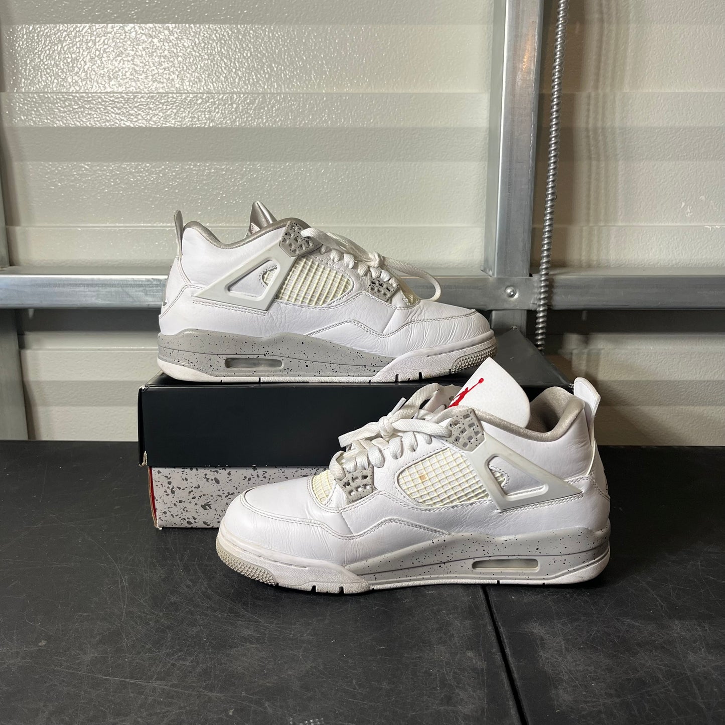 Size 8.5 - AJ 4 White Oreo