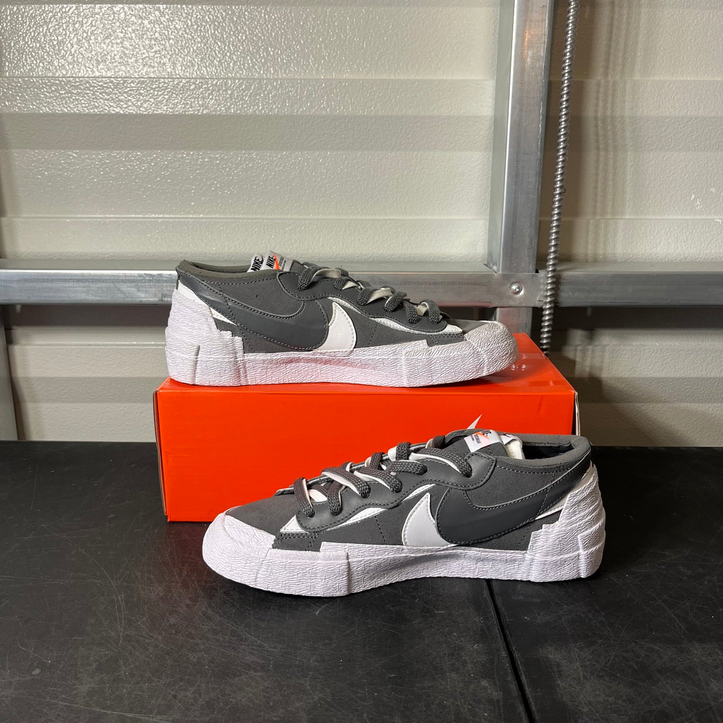 Size 9 - Blazer Low Sacai x Kaws Iron Grey