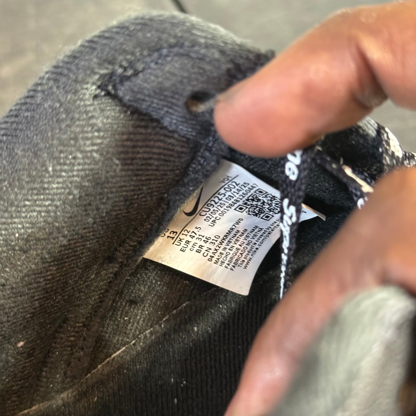 Size 13 - AF 1 Supreme Black