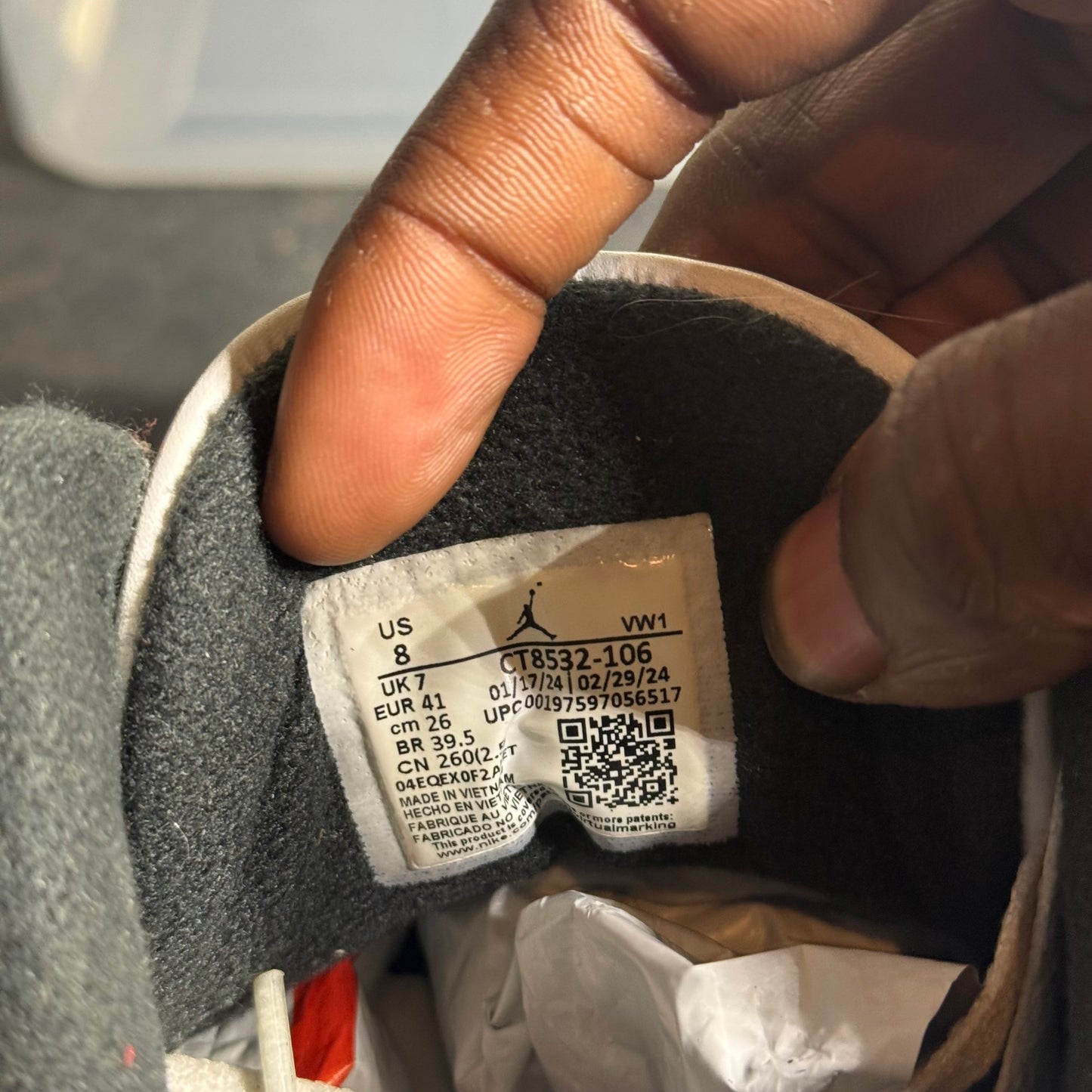 Size 8 - AJ 3 Cement Grey
