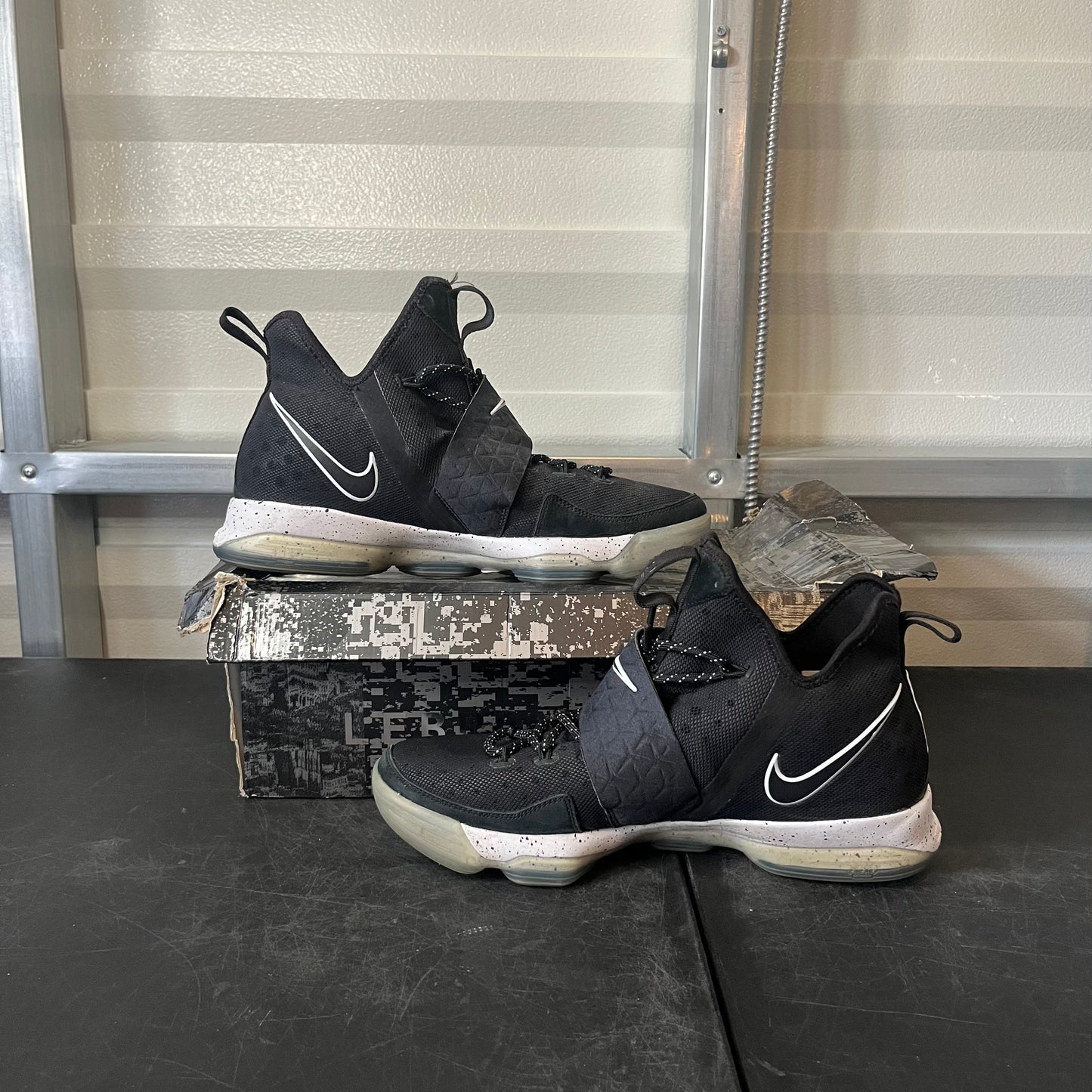Size 12 - LeBron 14 Black Ice