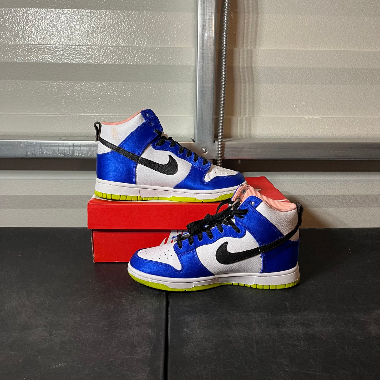 Size 7.5 - Dunk High Blue Satin