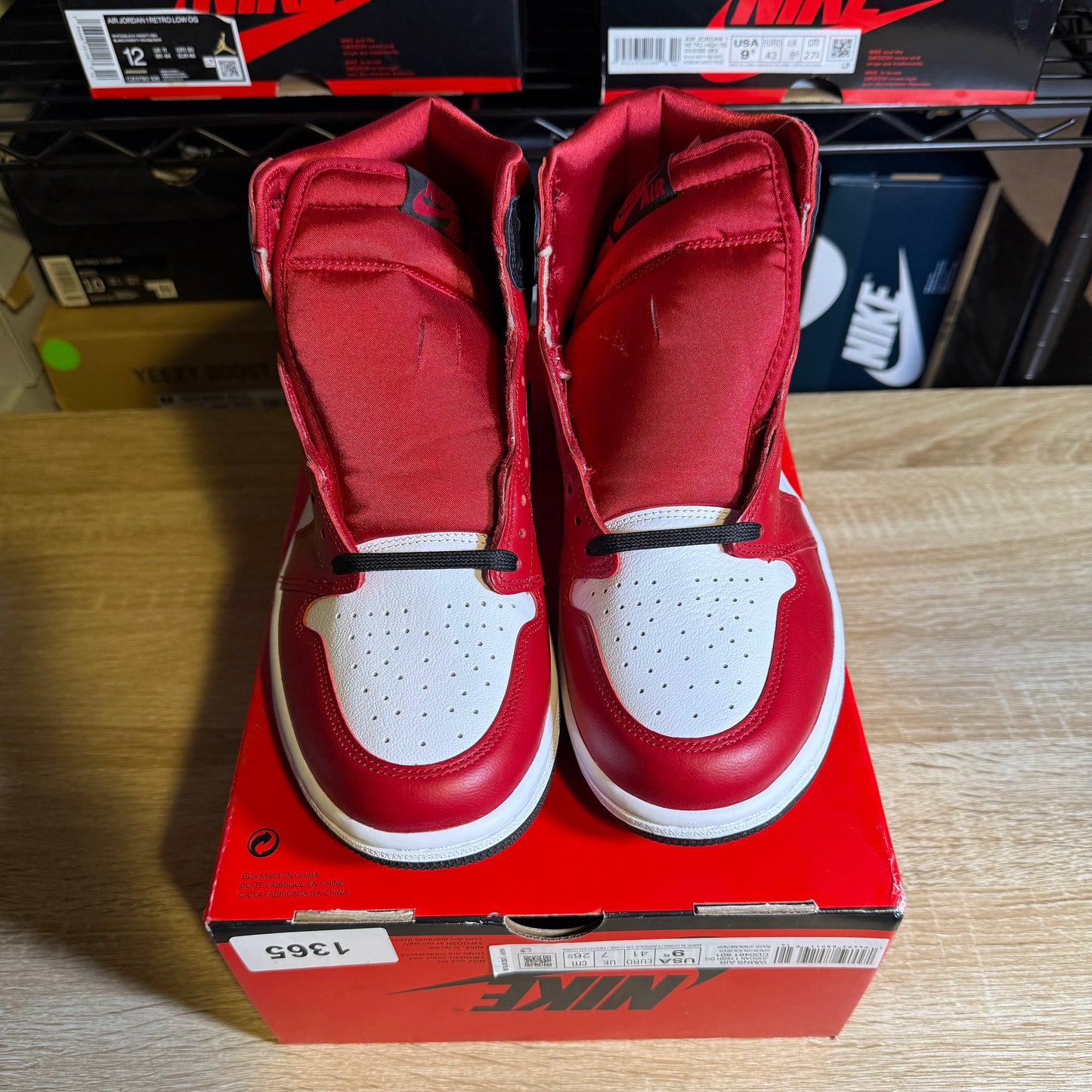 Size 8 M - AJ 1 Retro OG High Satin Red