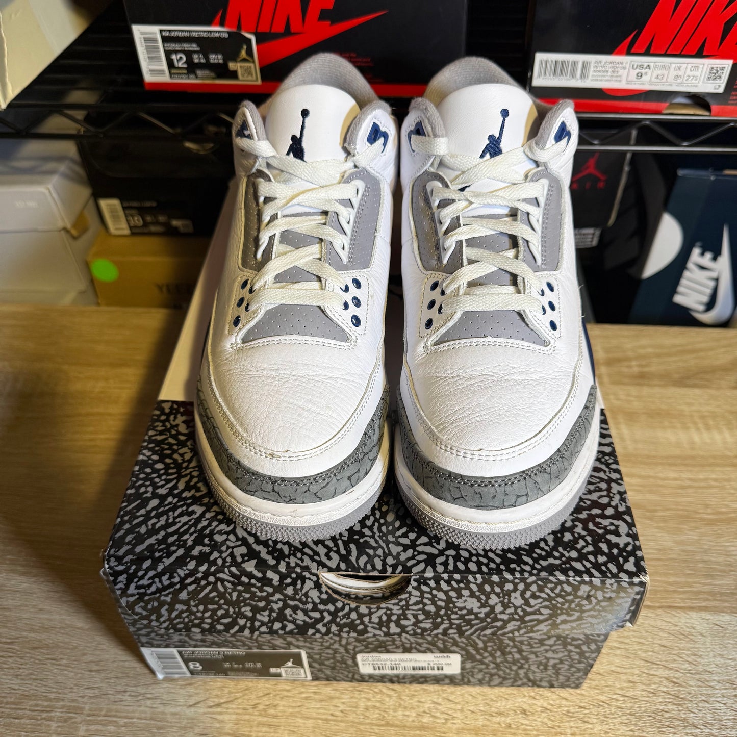 Size 8 - AJ 3 Midnight Navy