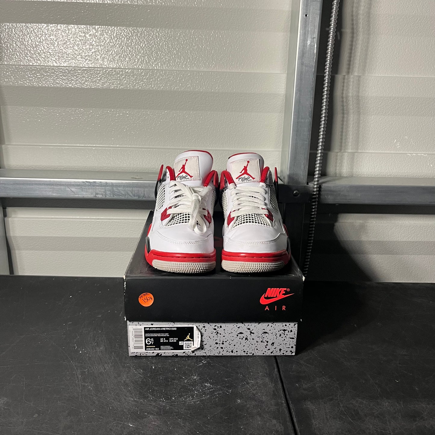 Size 6.5Y - AJ 4 Fire Red
