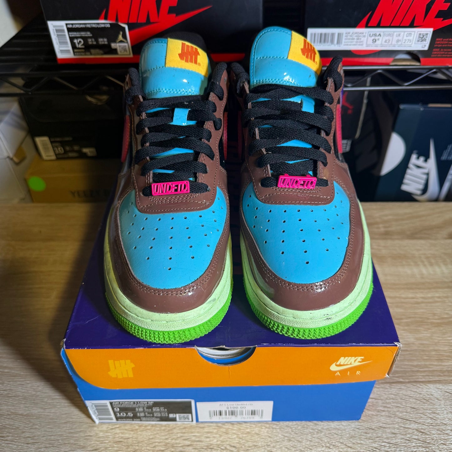 Size 9 - AF 1 Undefeated Multi Patent Pink Prime