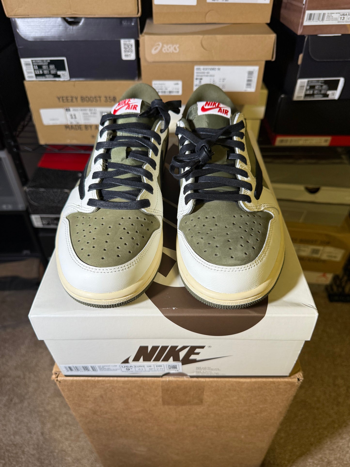 Size 9.5 - Travis Scott x AJ 1 Retro OG SP Low Reverse Olive / Medium