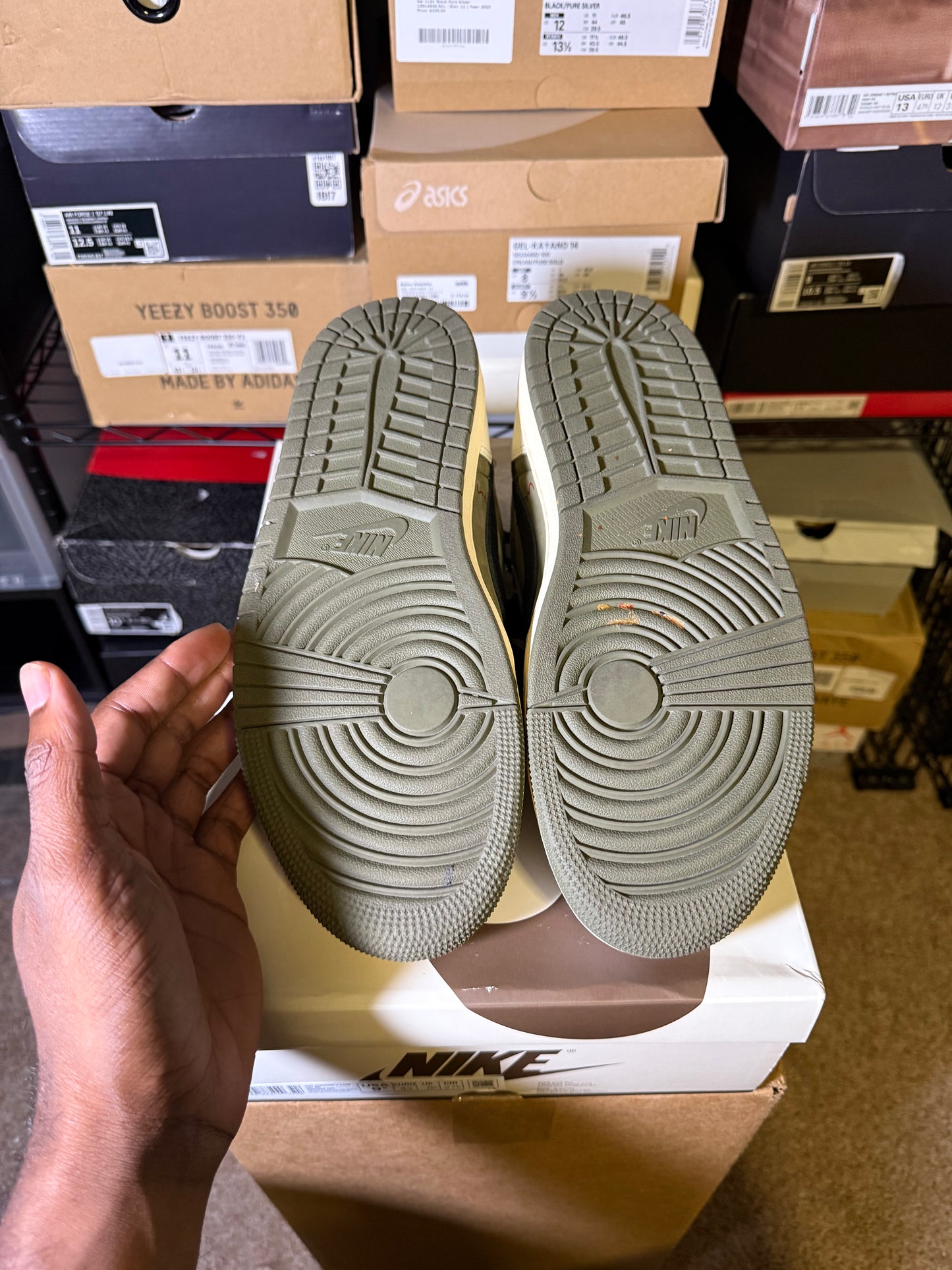 Size 9.5 - Travis Scott x AJ 1 Retro OG SP Low Reverse Olive / Medium