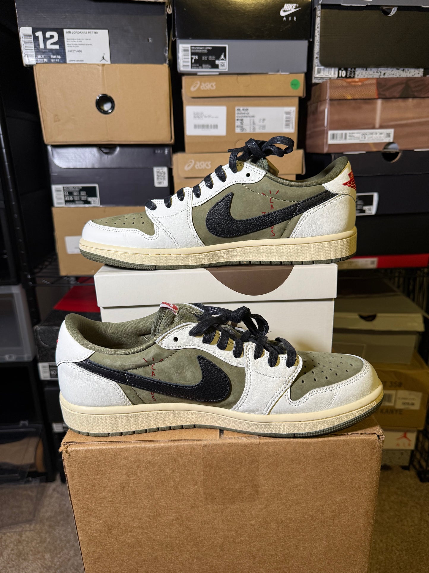Size 9.5 - Travis Scott x AJ 1 Retro OG SP Low Reverse Olive / Medium