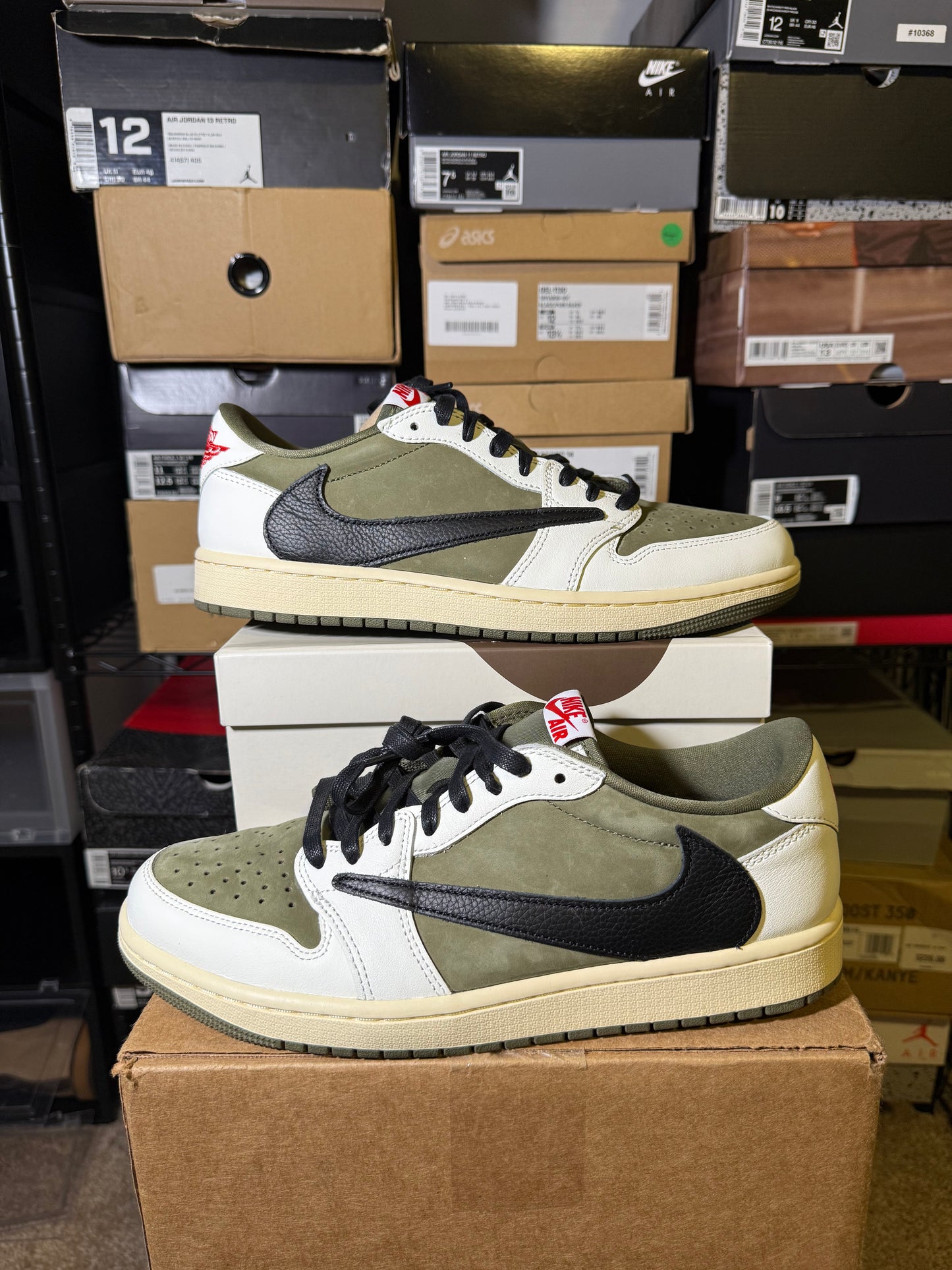 Size 9.5 - Travis Scott x AJ 1 Retro OG SP Low Reverse Olive / Medium
