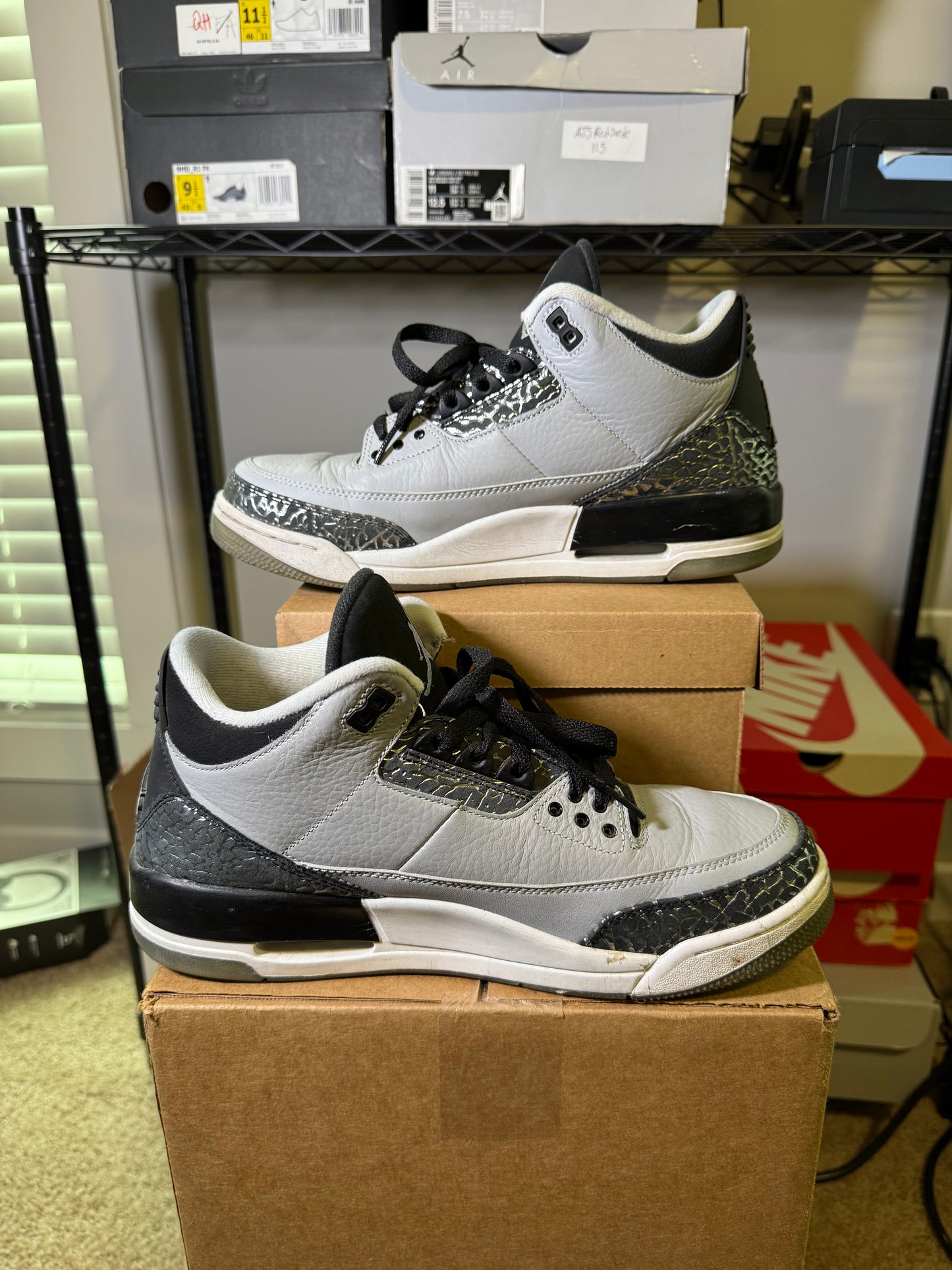 Size 10 - AJ 3 Wolf Grey