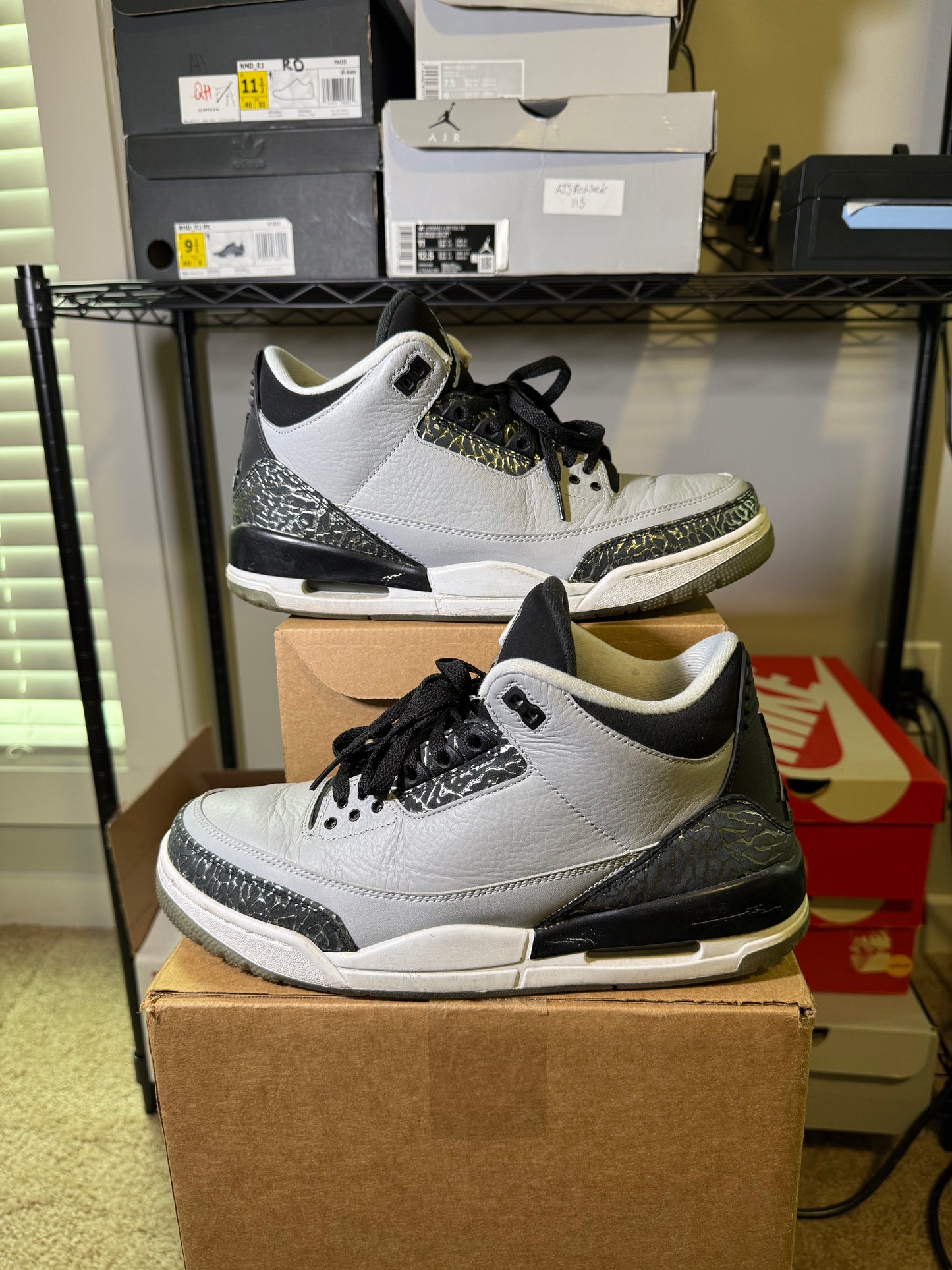 Size 10 - AJ 3 Wolf Grey