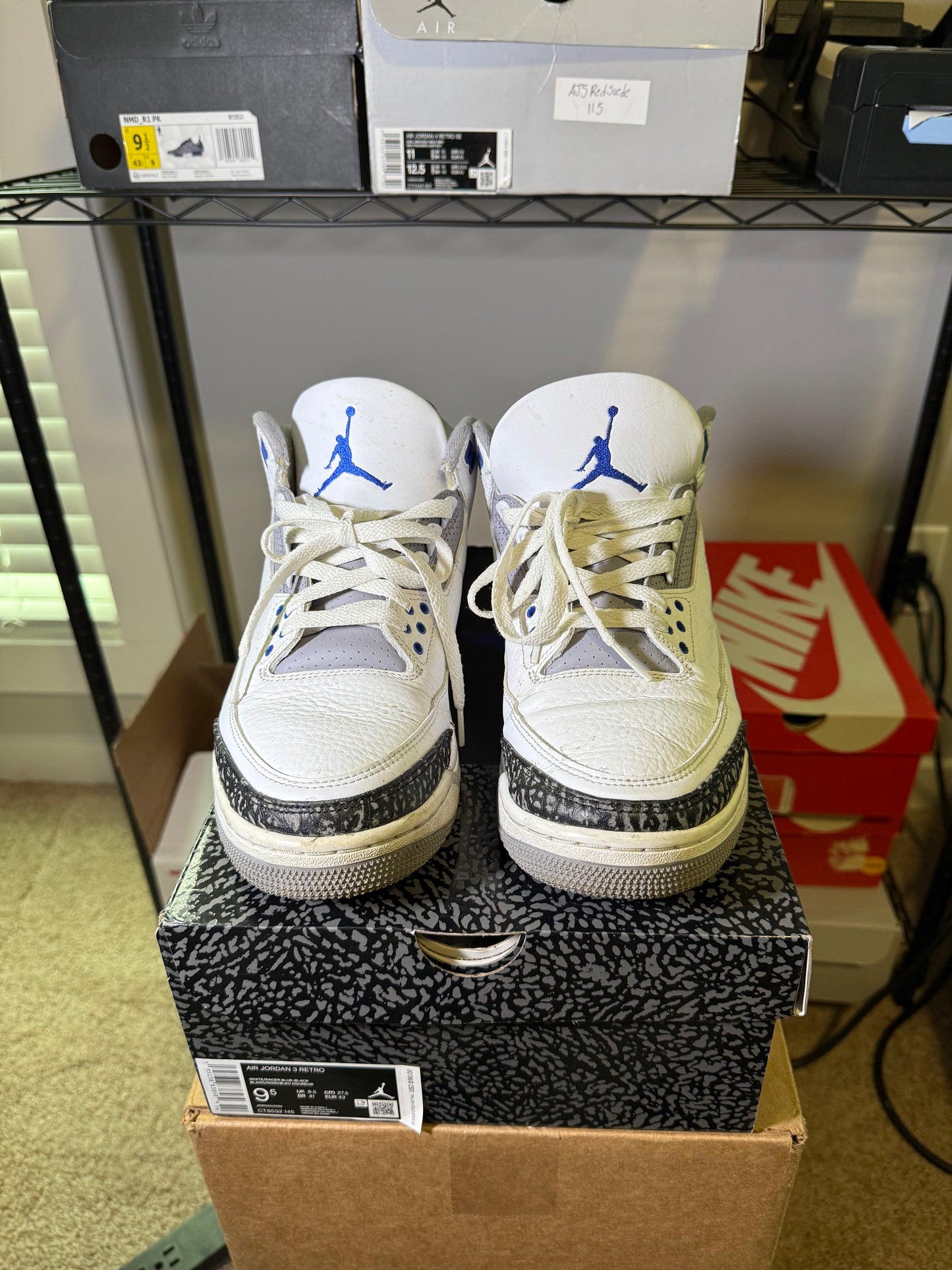 Size 9.5 - AJ 3 Racer Blue