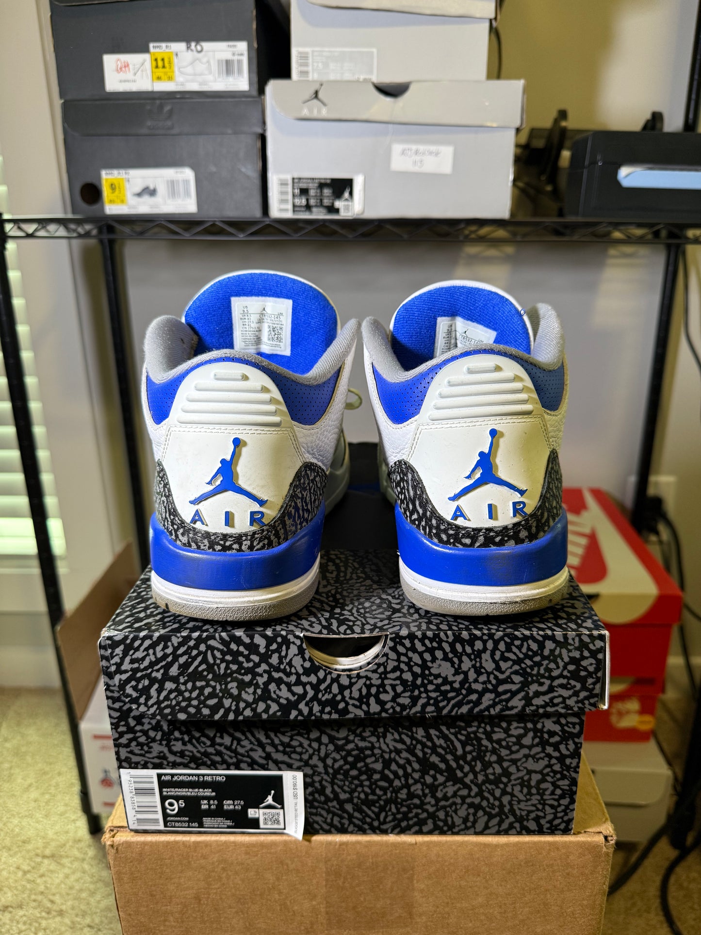 Size 9.5 - AJ 3 Racer Blue