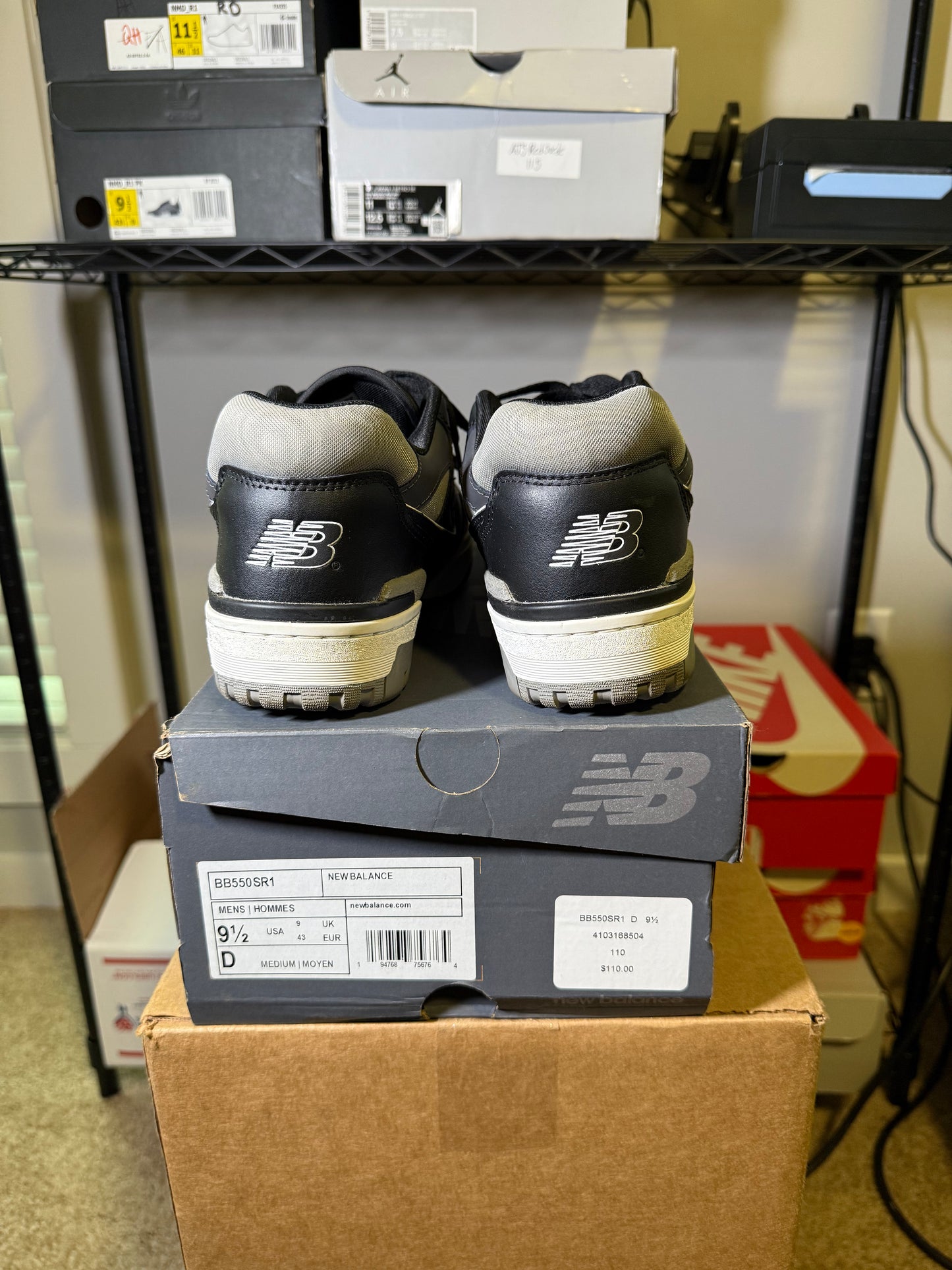 Size 9.5 - New Balance 550 Black