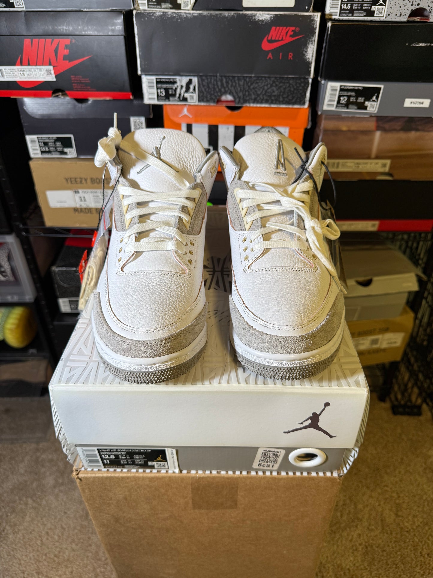 Size 12.5W/11M - AJ 3 Retro SP x A Ma Maniere Low Raised By Women