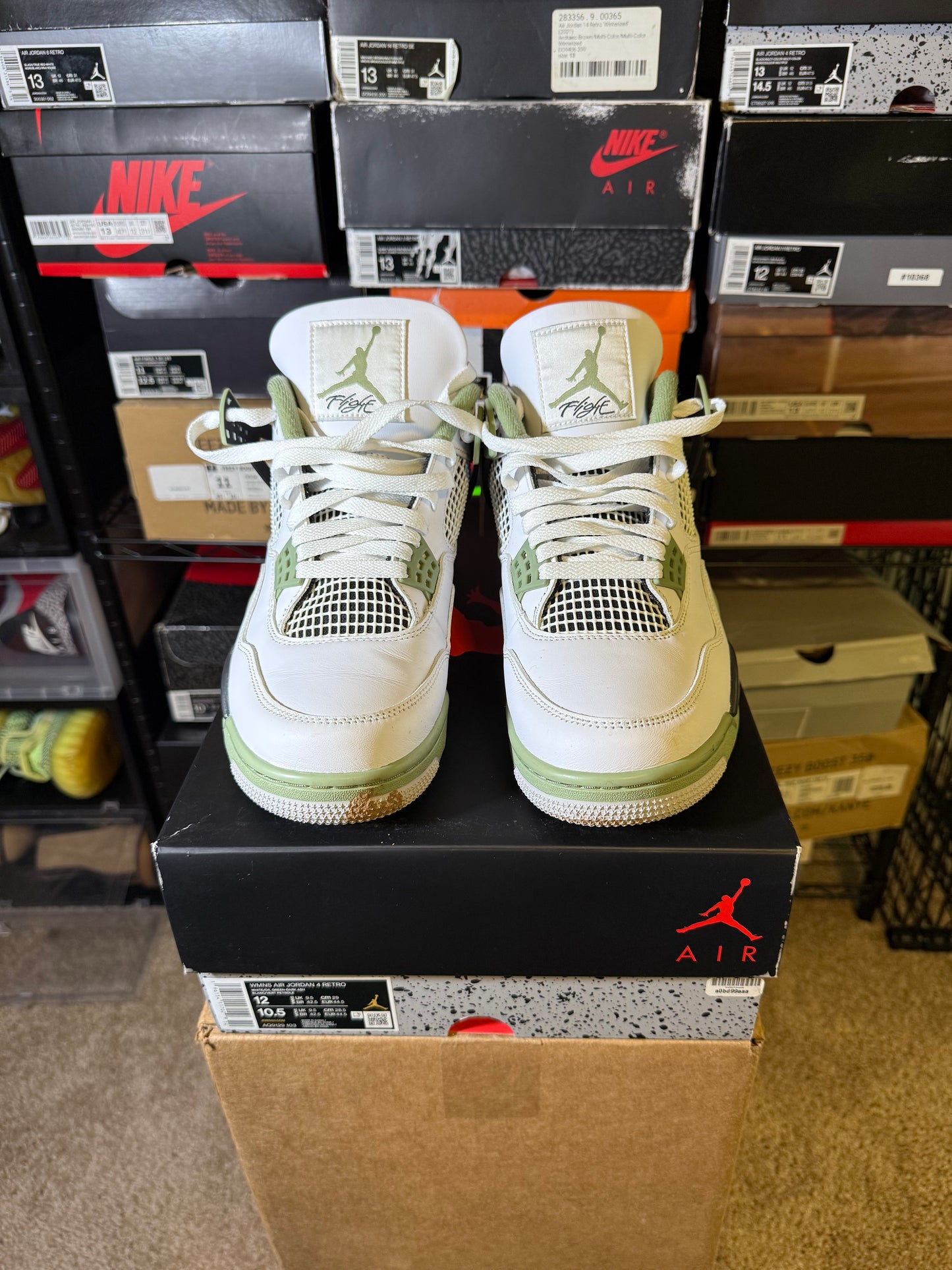 Size 12W/10.5M - AJ 4 Retro Mid Seafoam