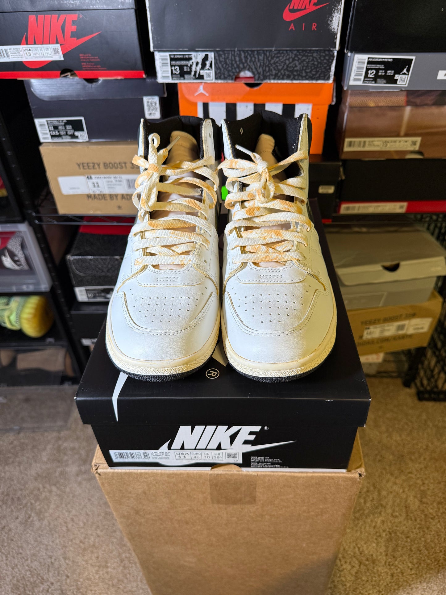 Size 11 - A Ma Maniére x AJ Air Ship PE SP White Black