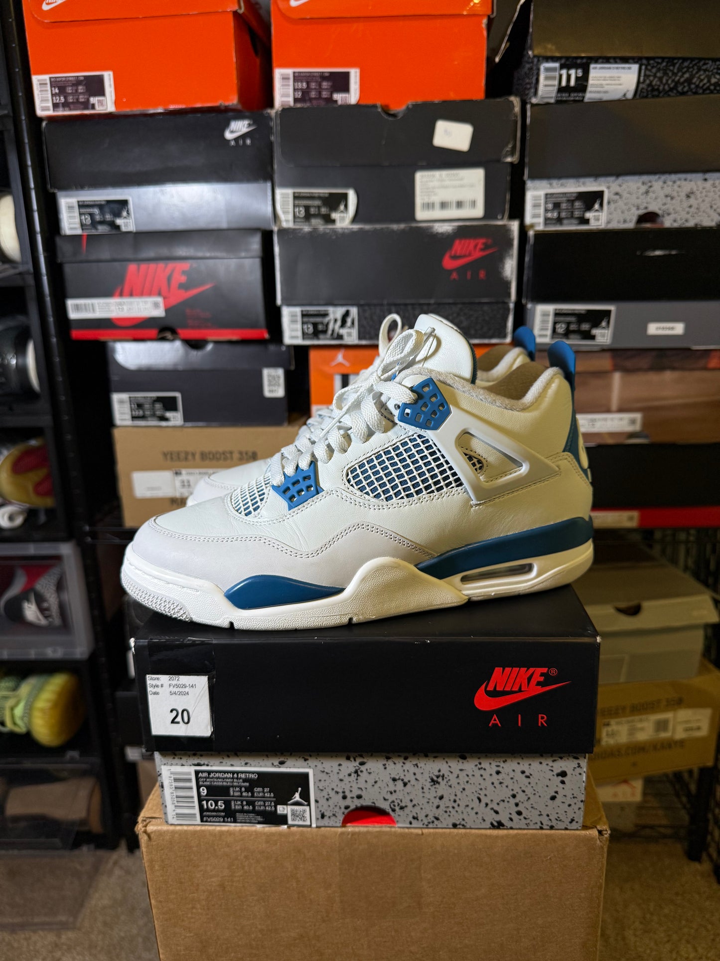 Size 9 - AJ 4 Retro 2024 Military Blue