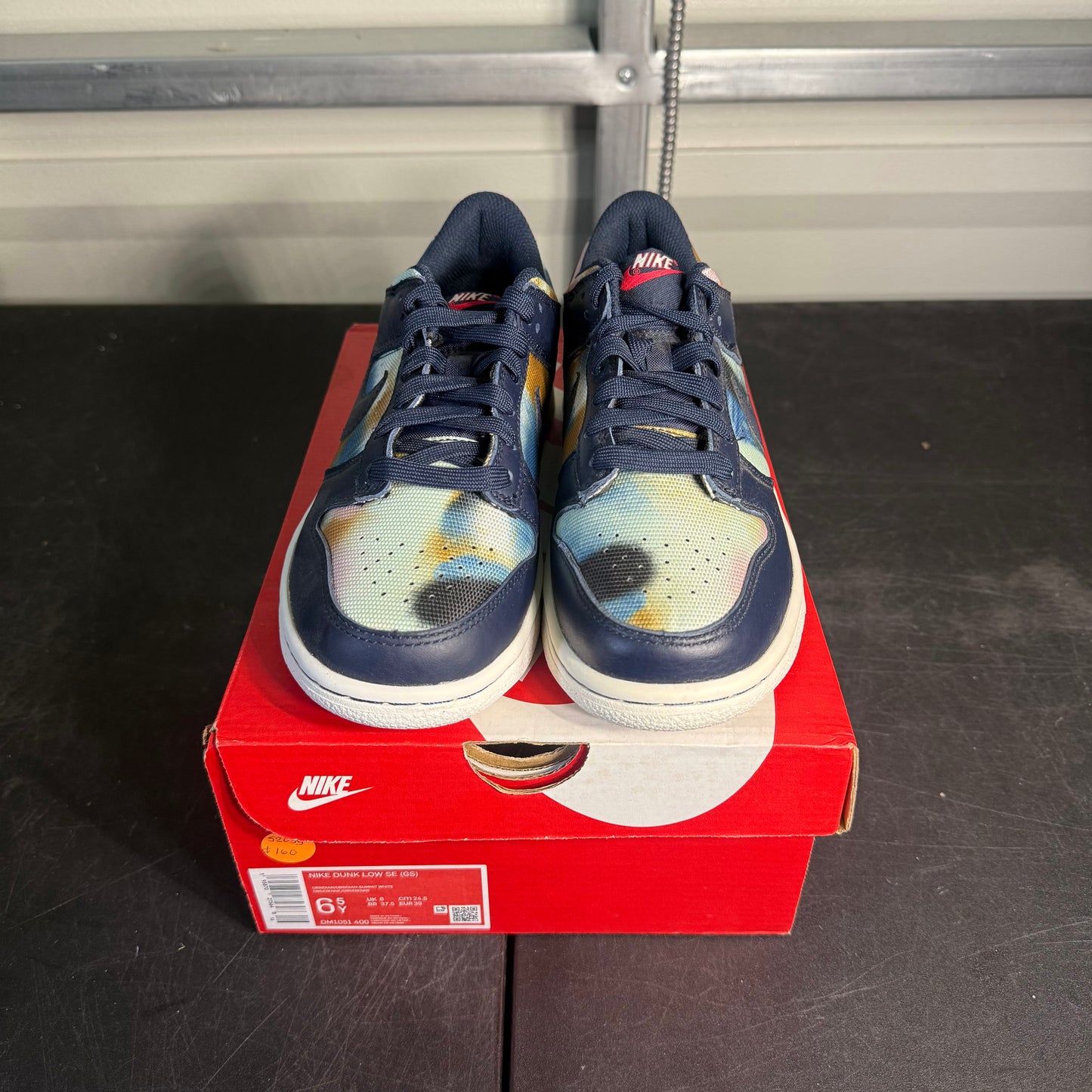 Size 6.5Y - Dunk Low Graffiti Navy