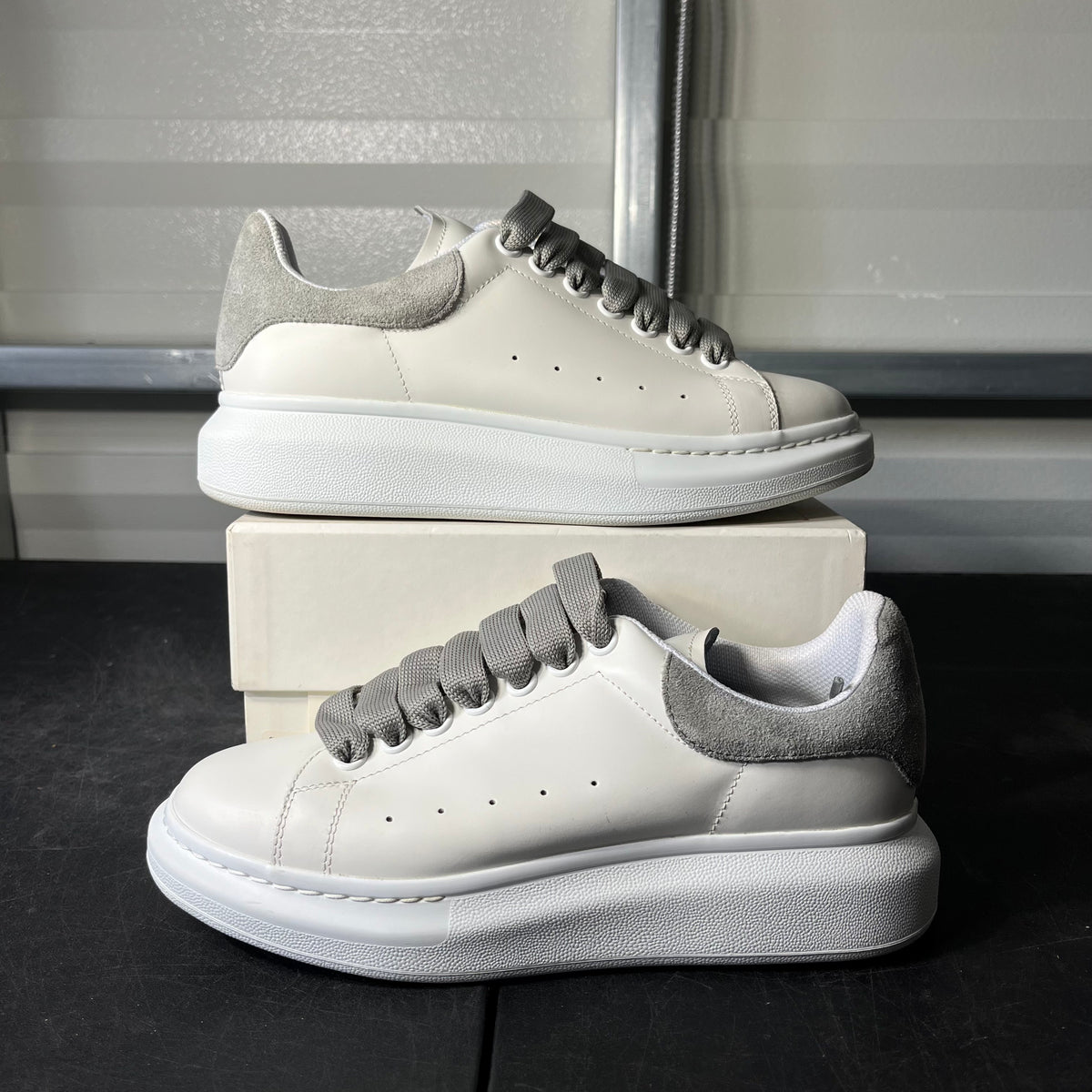 Size 6 - Alexander McQueen Oversized White Grey