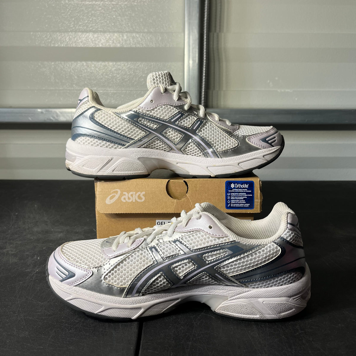 Size 8.5W - ASICS White Faded Ash Rock