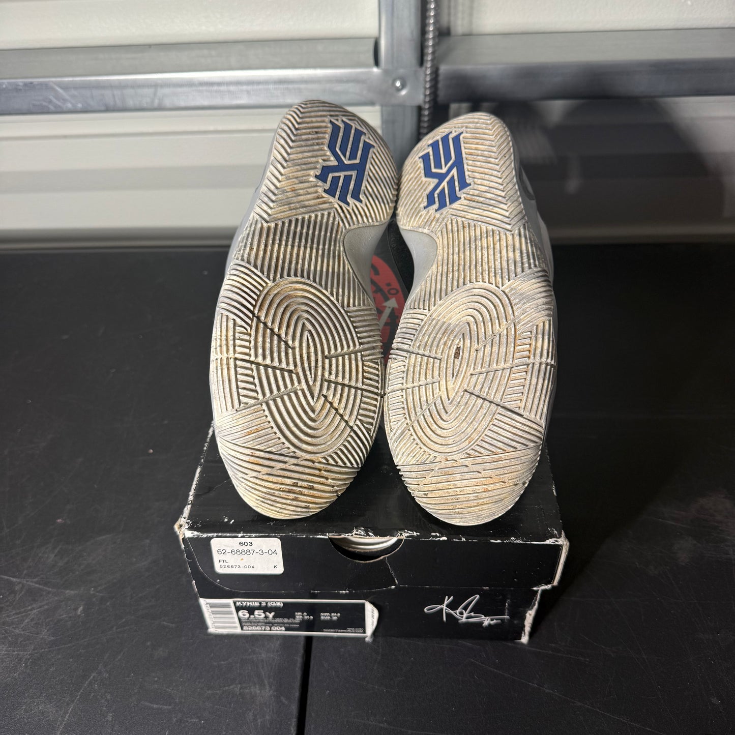 Size 6.5Y - Kyrie 2 Omega Wolf Grey