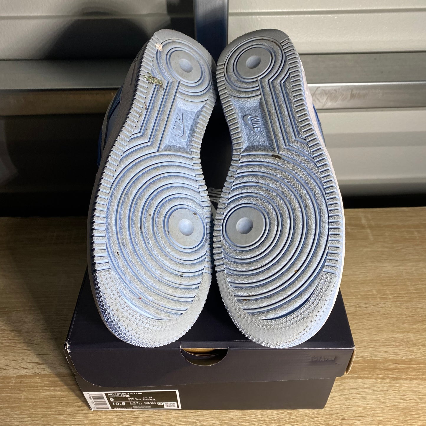 Size 9 - AF 1 '07 LV8 Psychic Blue Patent