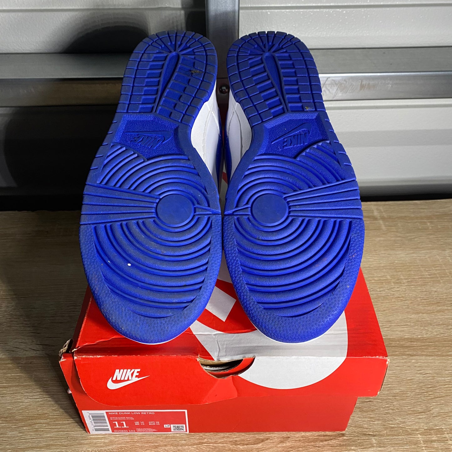 Size 11 - Dunk Low Retro White Hyper Royal