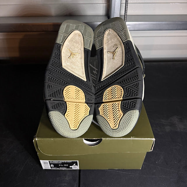 Size 8 - AJ 4 Retro Craft Medium Olive