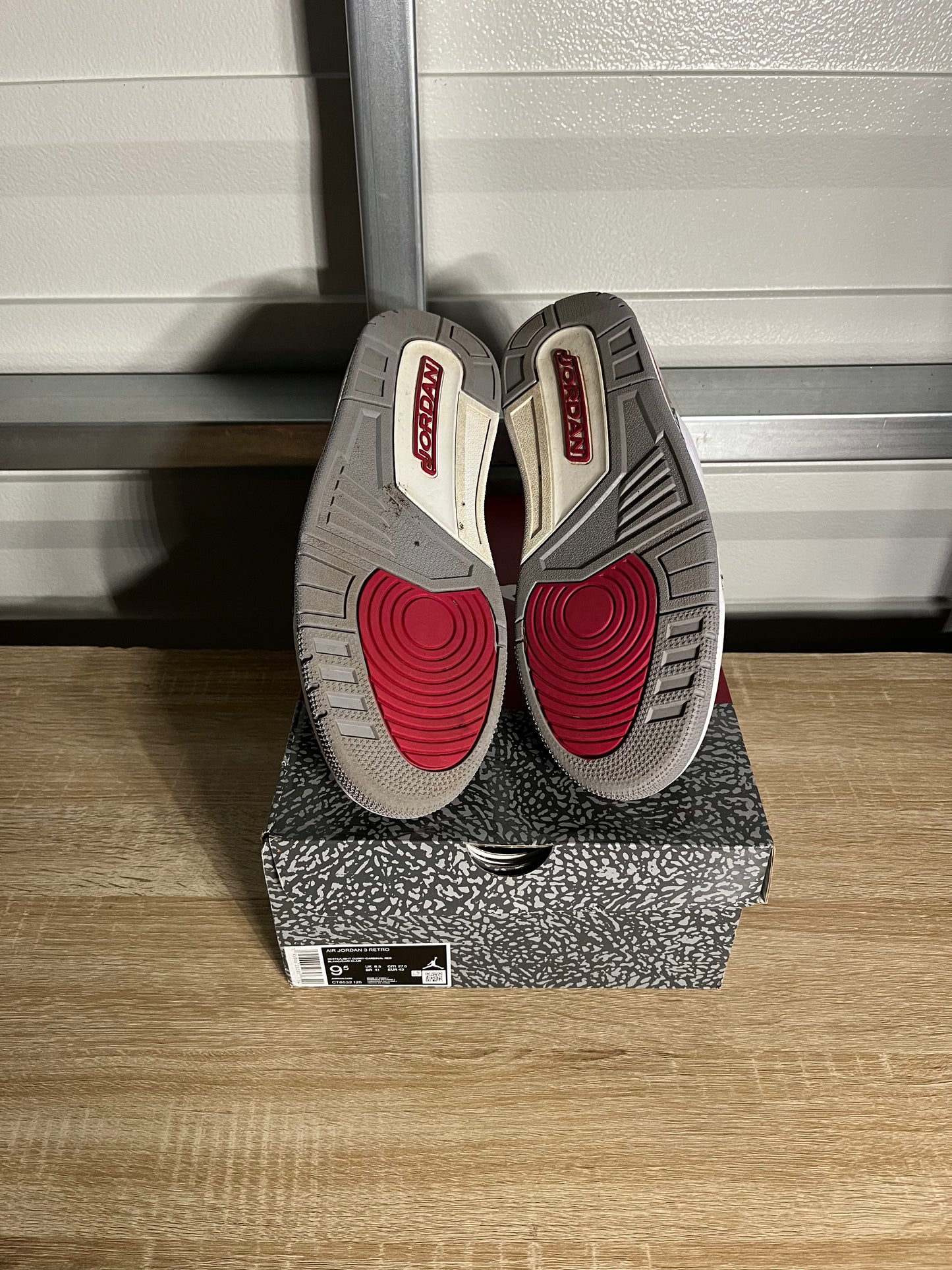Size 9.5 - AJ 3 Retro Cardinal Red