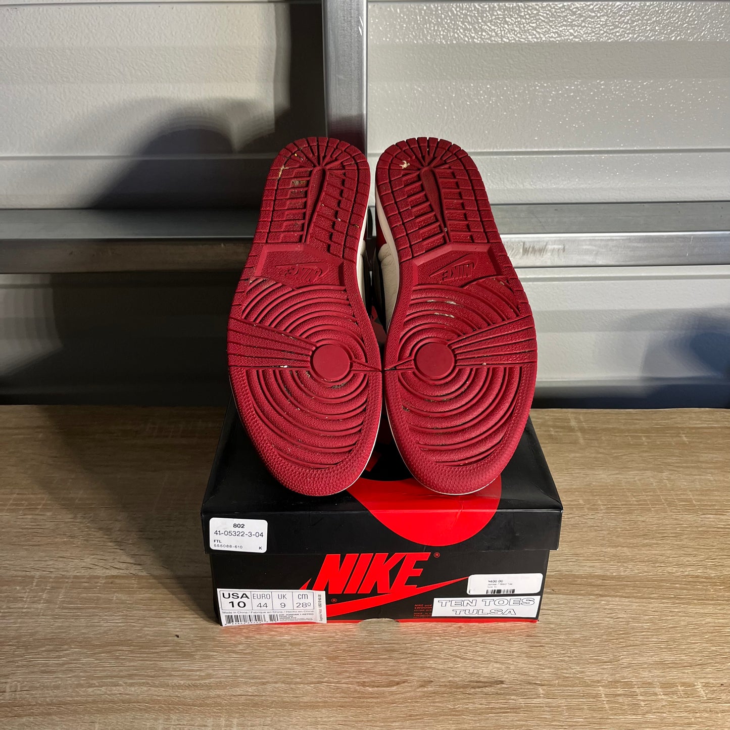Size 10 - AJ 1 Retro High Bred Toe