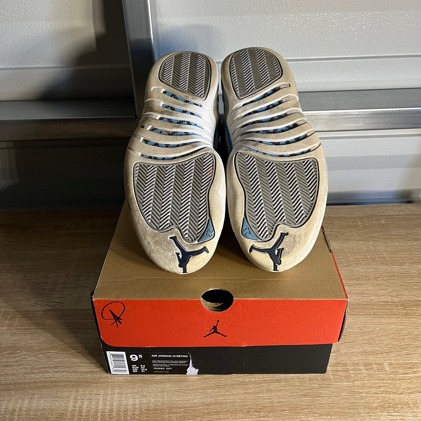 Size 9.5 - AJ 12 Retro Grey University Blue