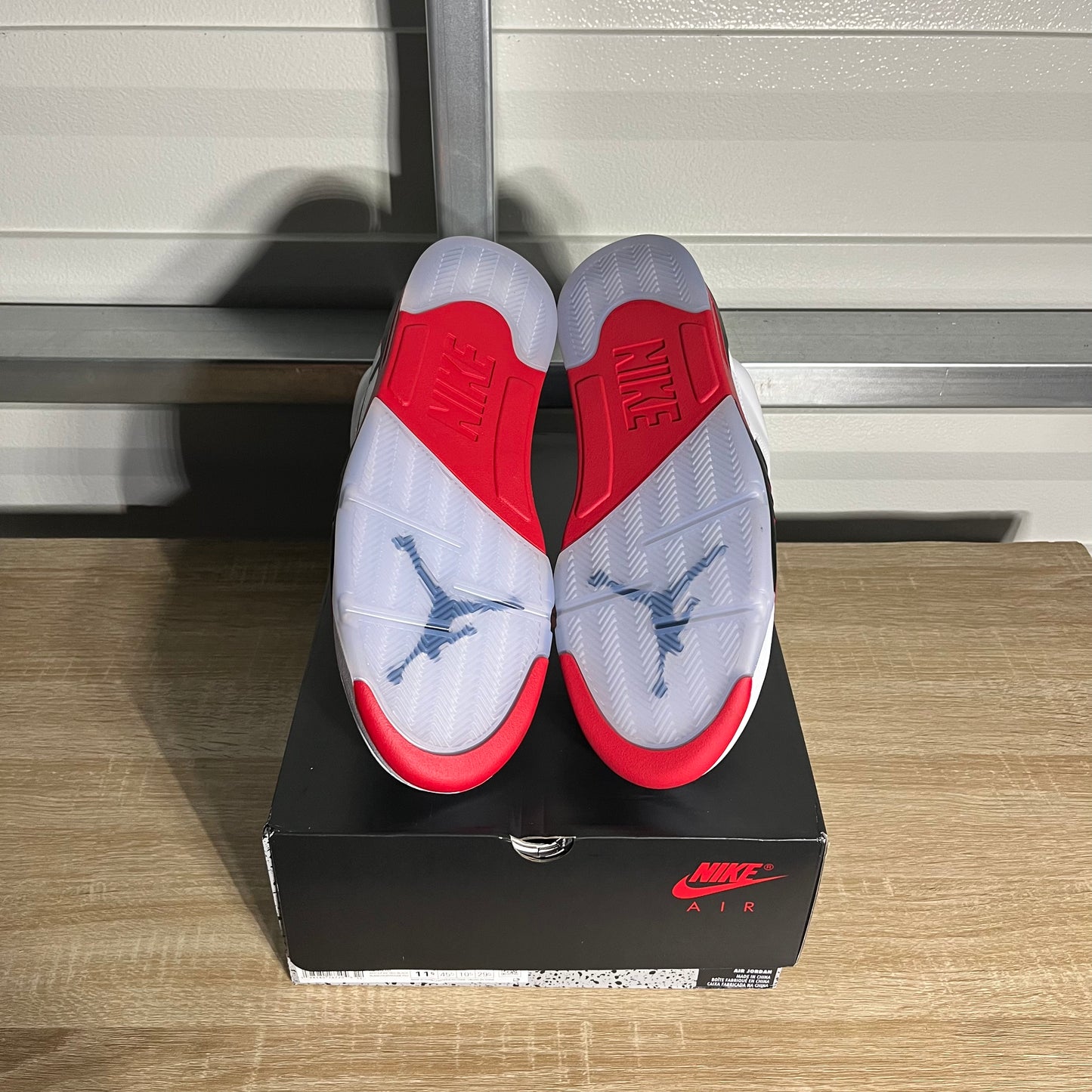 Size 11.5 - AJ 5 Retro Fire Red Black Tongue