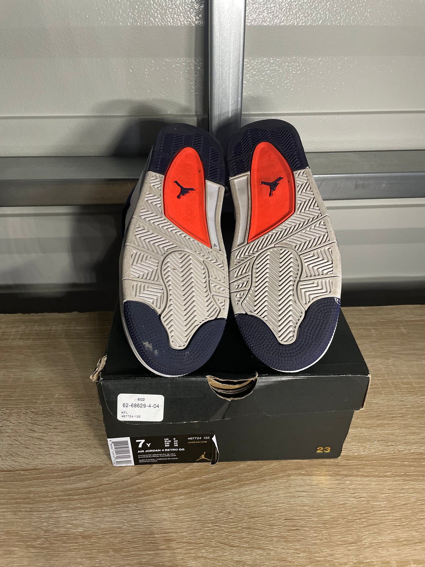 Size 7Y - AJ 4 Retro Deep Royal Blue