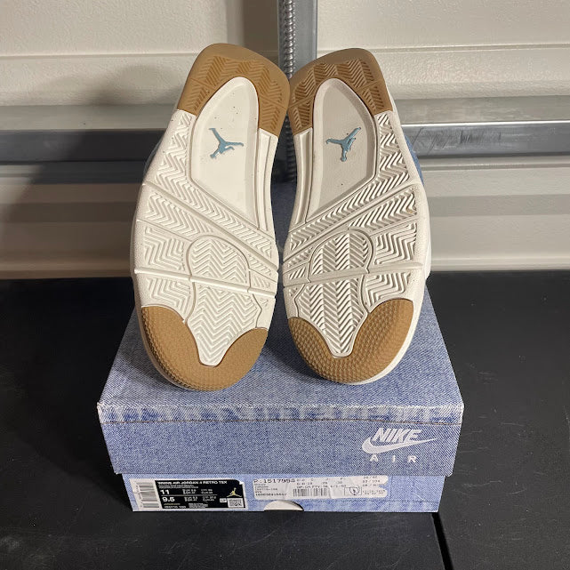 Size 11W - AJ 4 Retro Worn Blue