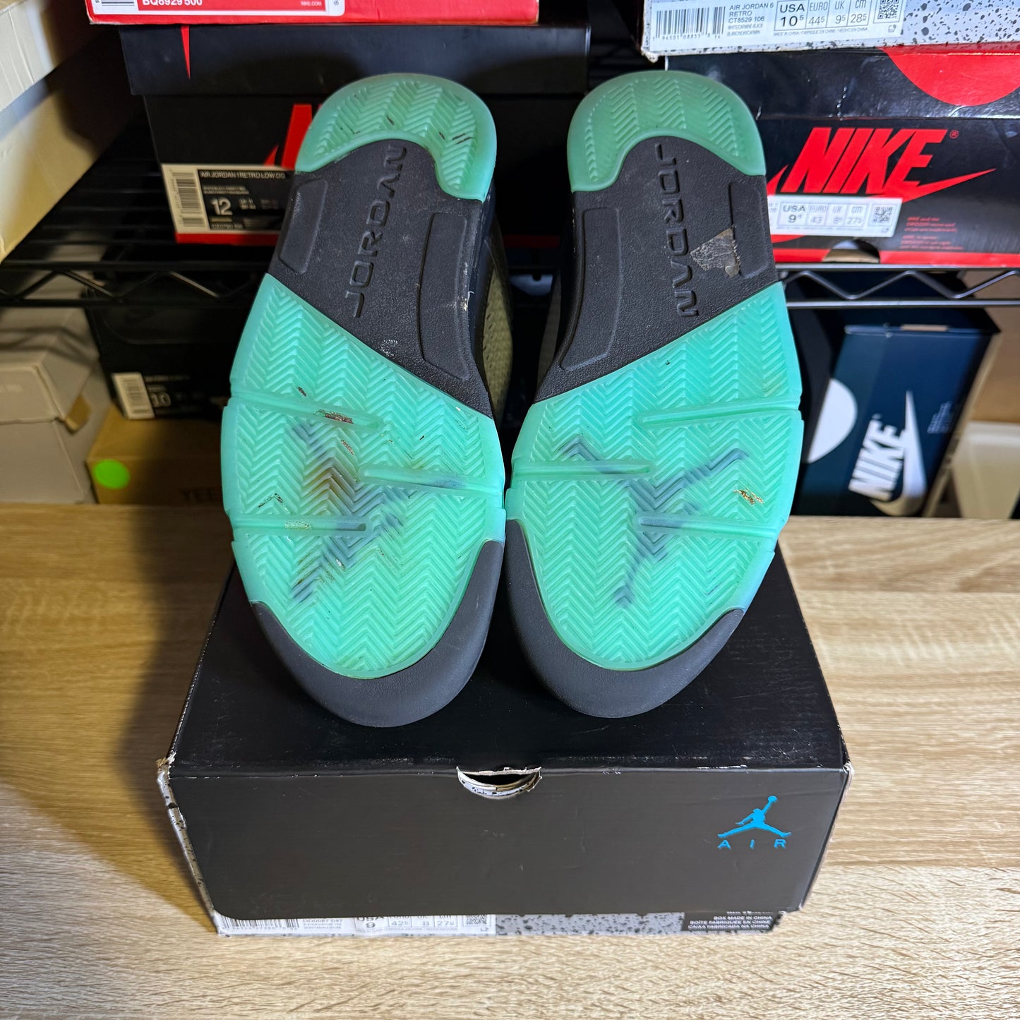 Size 9 - AJ 5 Aqua