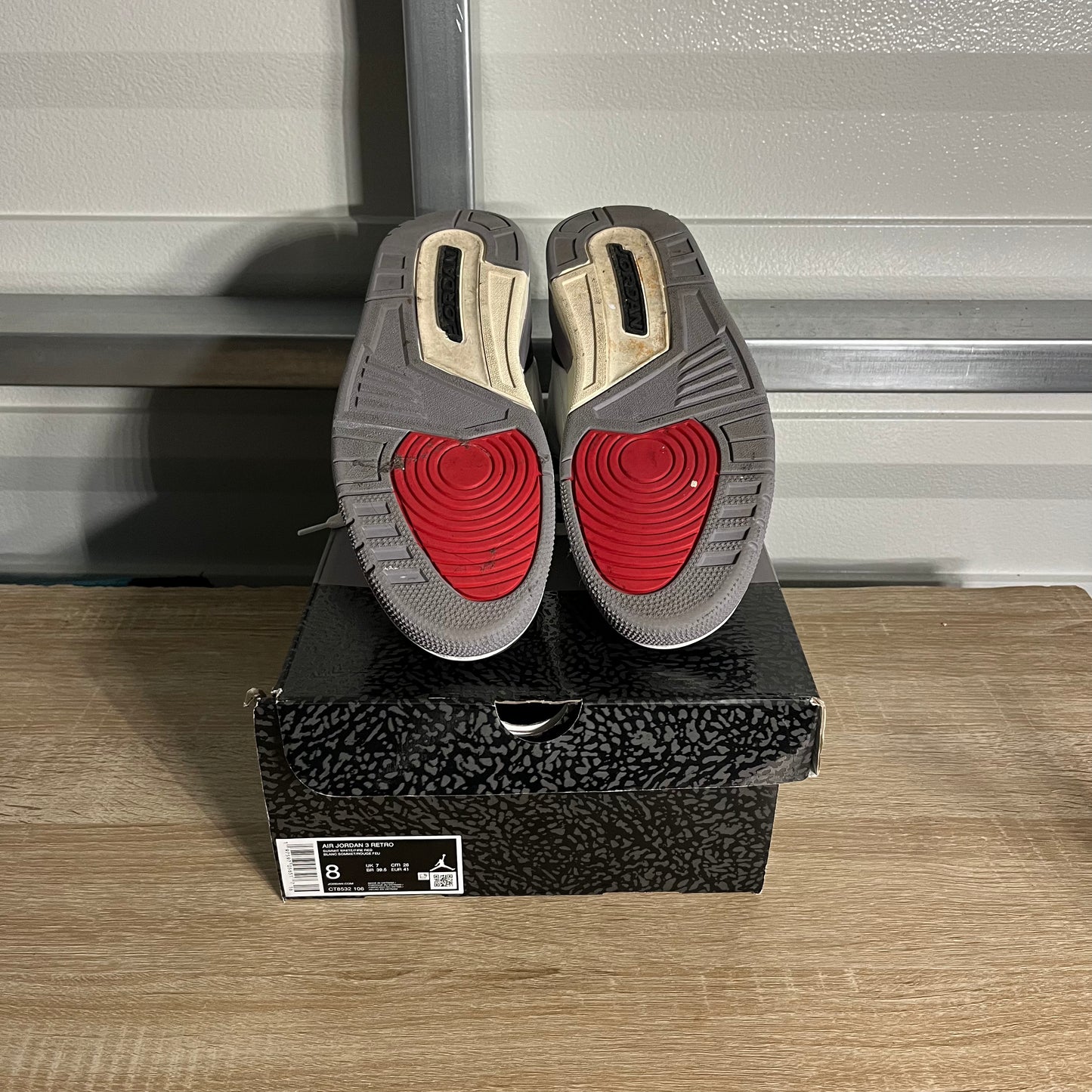 Size 8 - AJ 3 Retro Cement Grey