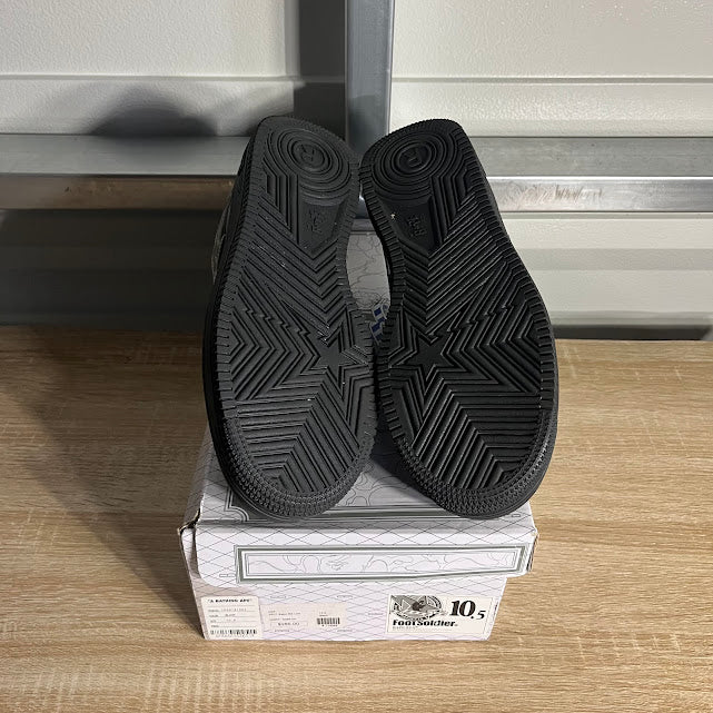 Size 10.5 - BAPE Sta Low Black and Grey