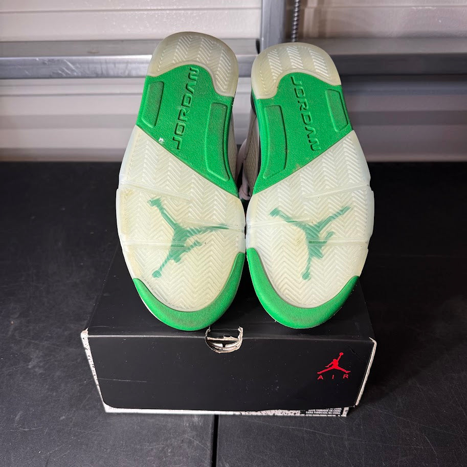Size 8.5W - AJ 5 Retro Lucky Green